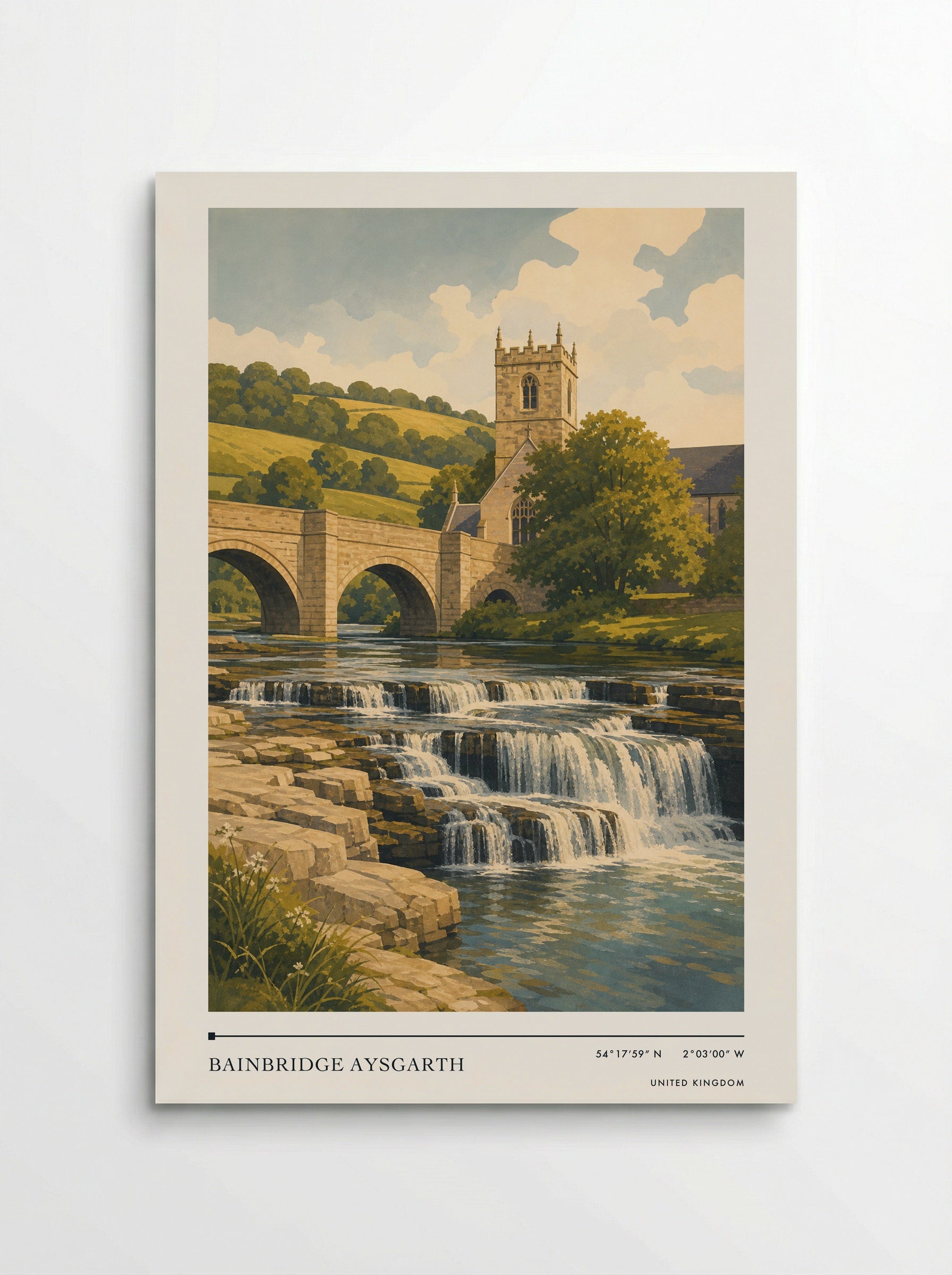 Bainbridge Aysgarth United Kingdom Travel Poster - Poster