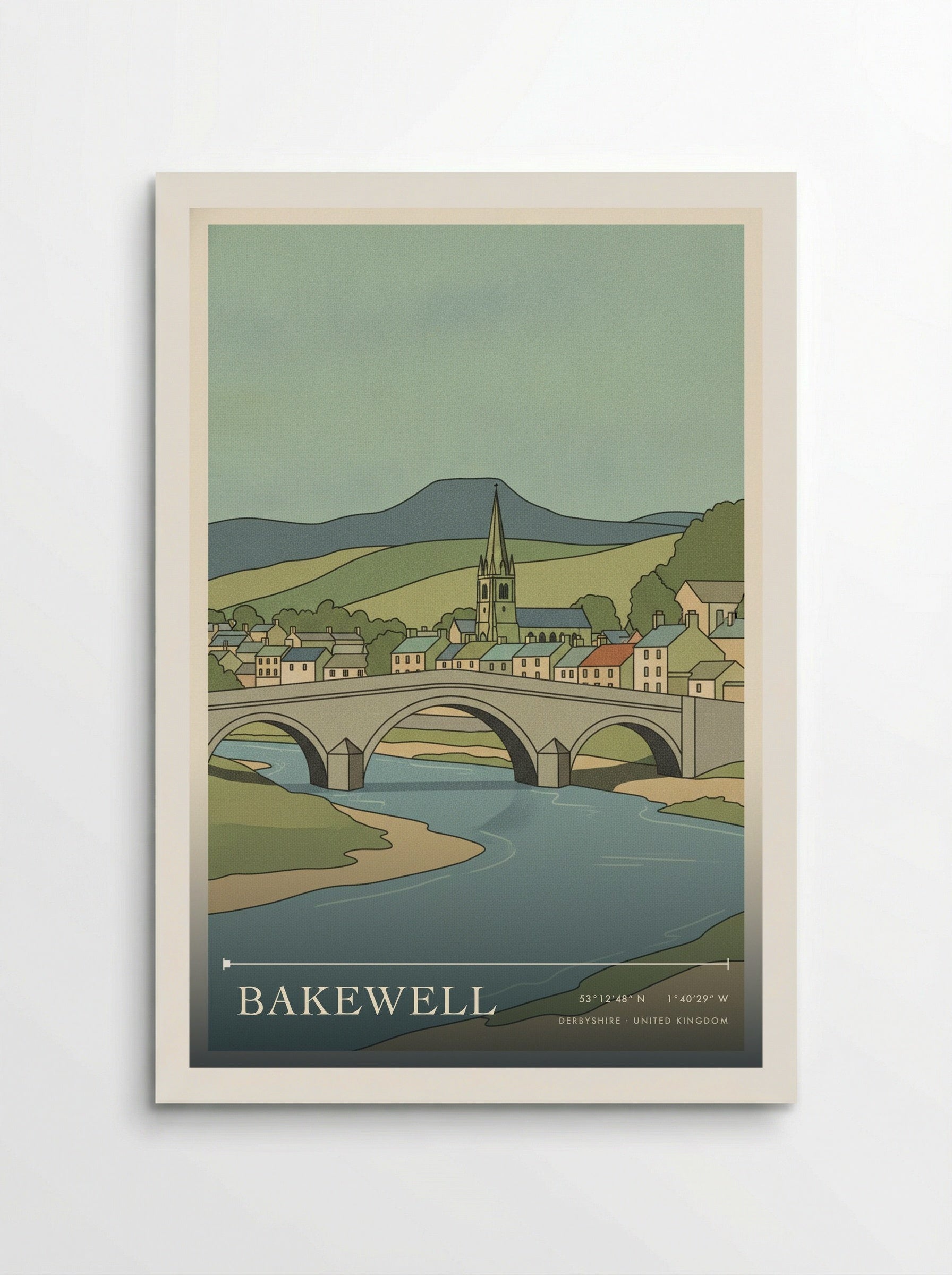 Bakewell Derbyshire United Kingdom Travel Poster - Poster