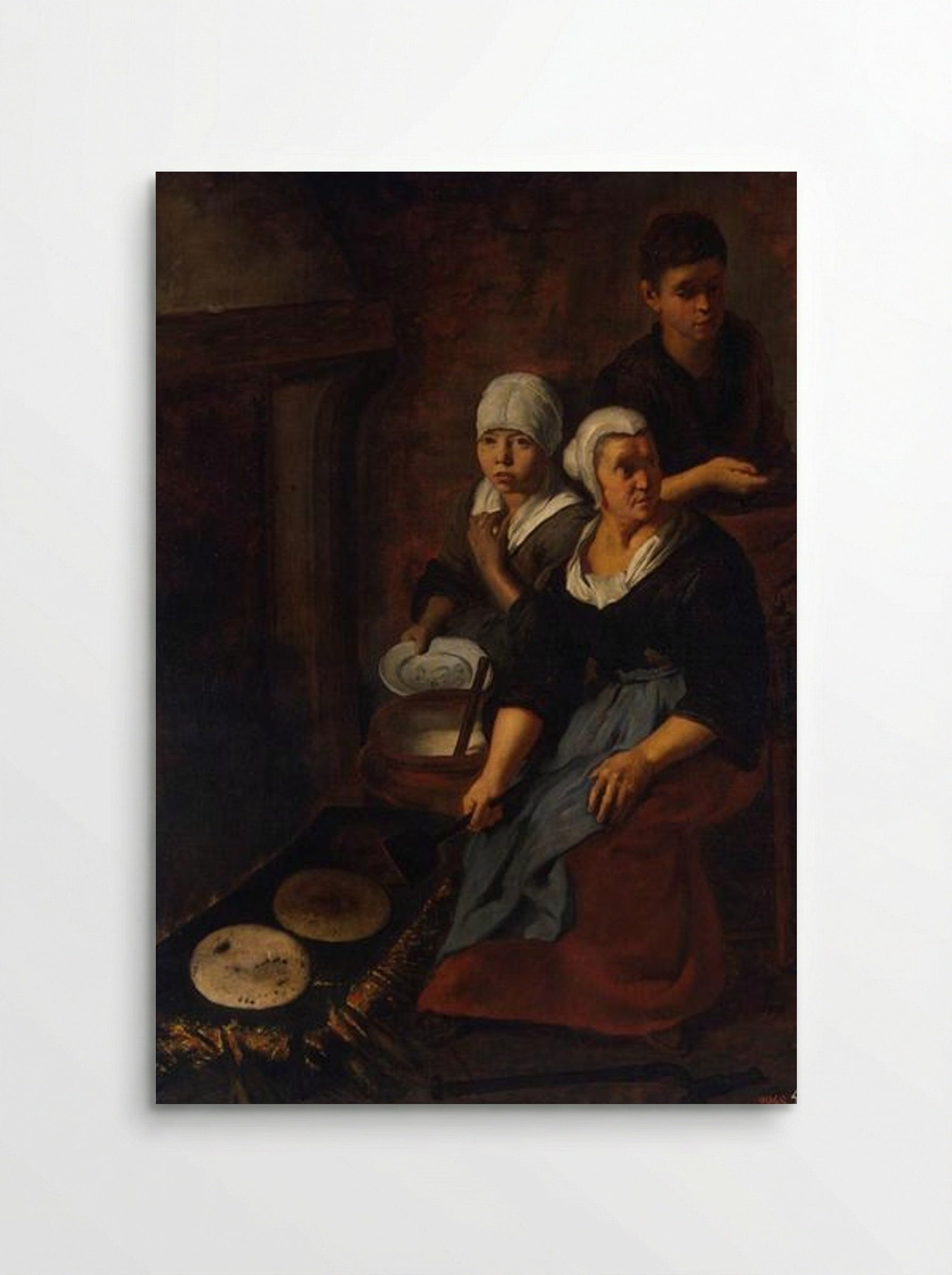 Baking of Flat Cakes - Bartolomé Esteban Murillo - Poster