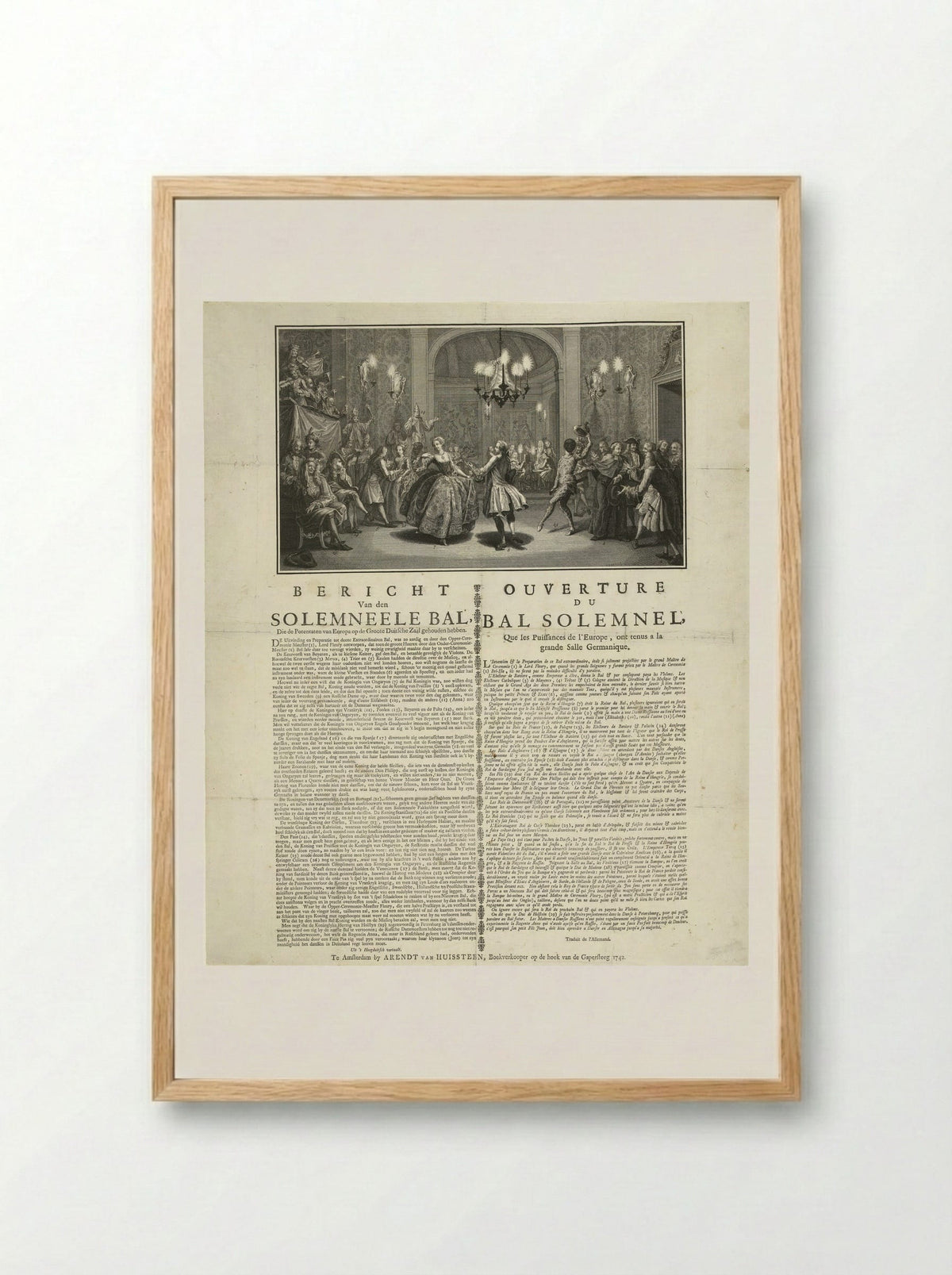 Bal der Europese vorsten - Simon Fokke - Framed Print Wood