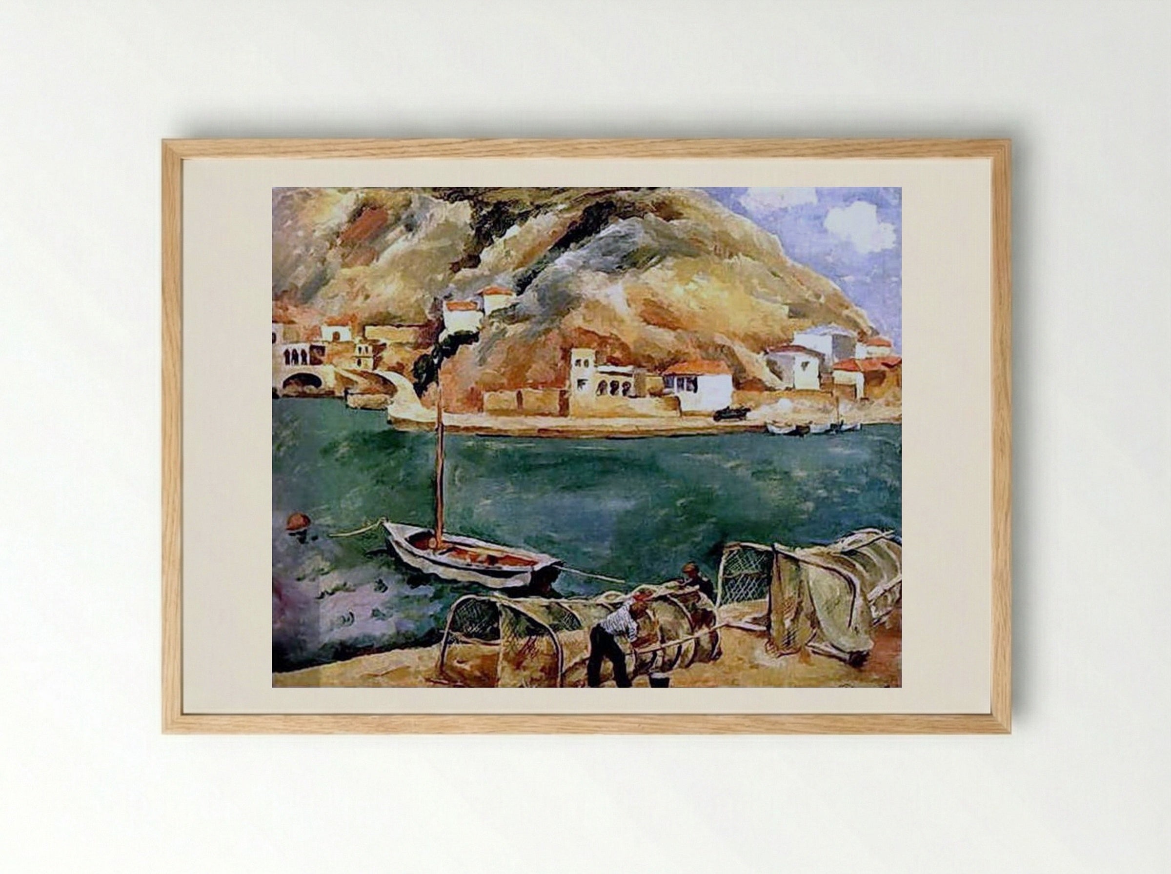 Balaklava. Fishing Nets - Pyotr Konchalovsky - Framed Print Wood