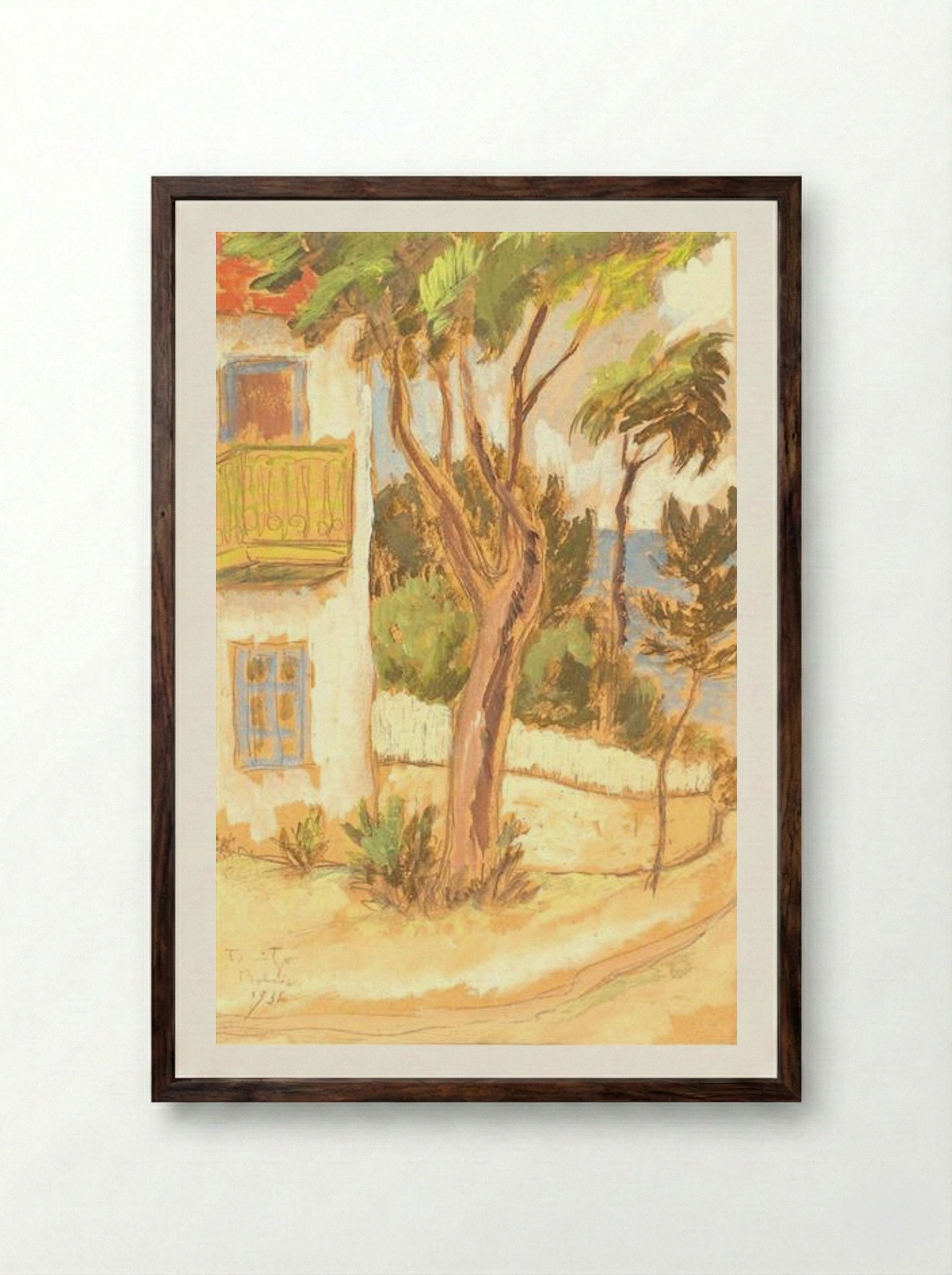 Balcic Corner - Nicolae Tonitza - Framed Print Dark Wood
