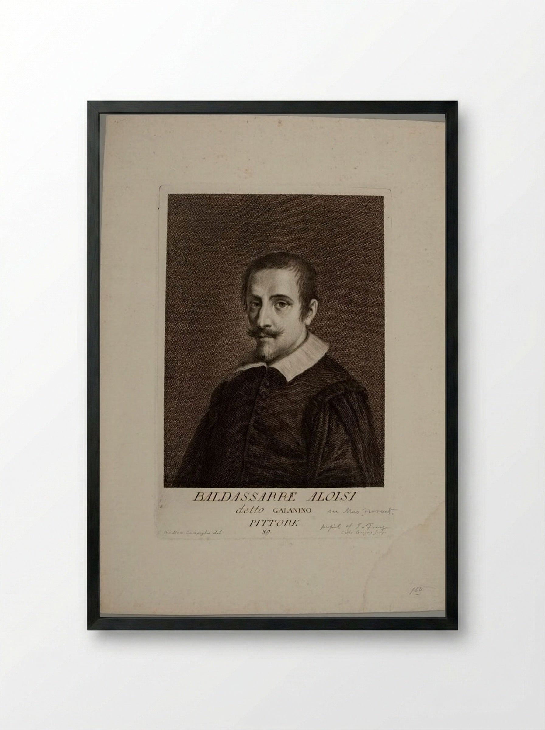 Baldassare Aloisi (Galanino) - Carlo Gregori - Framed Print Black