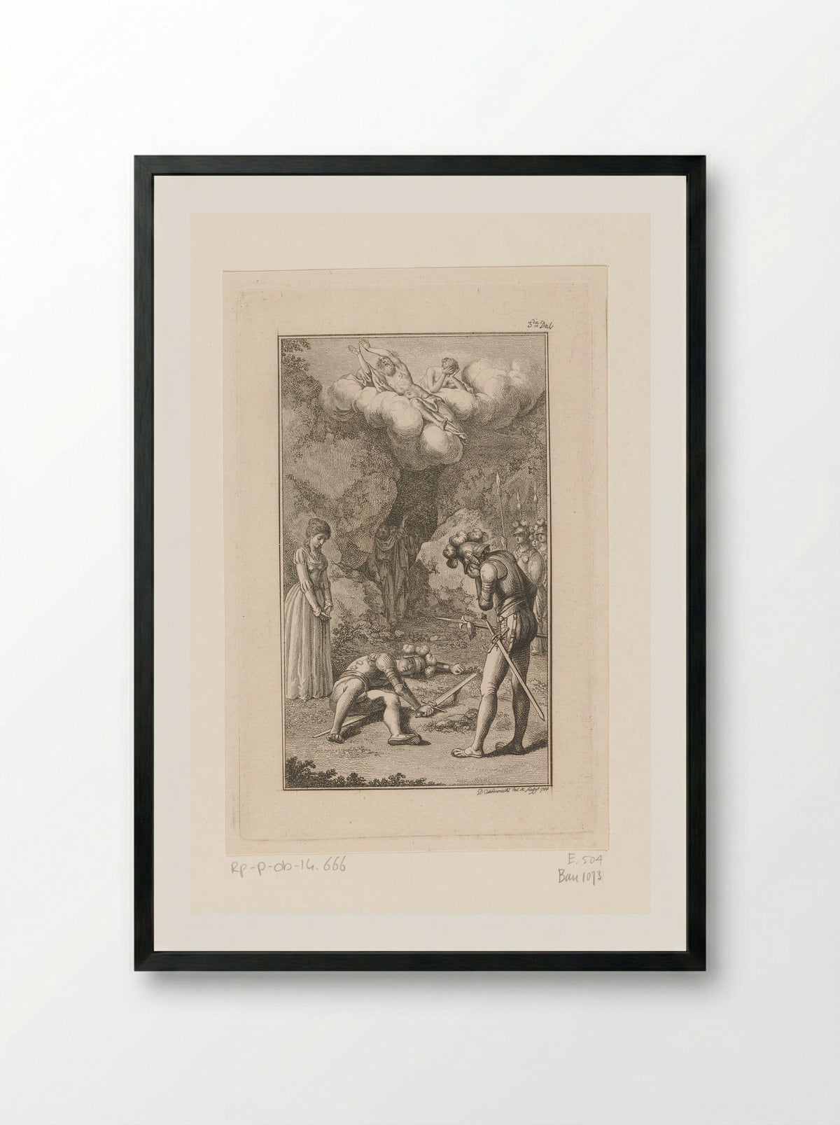 Balders dood - Christian Gottlob Proft - Framed Print Black