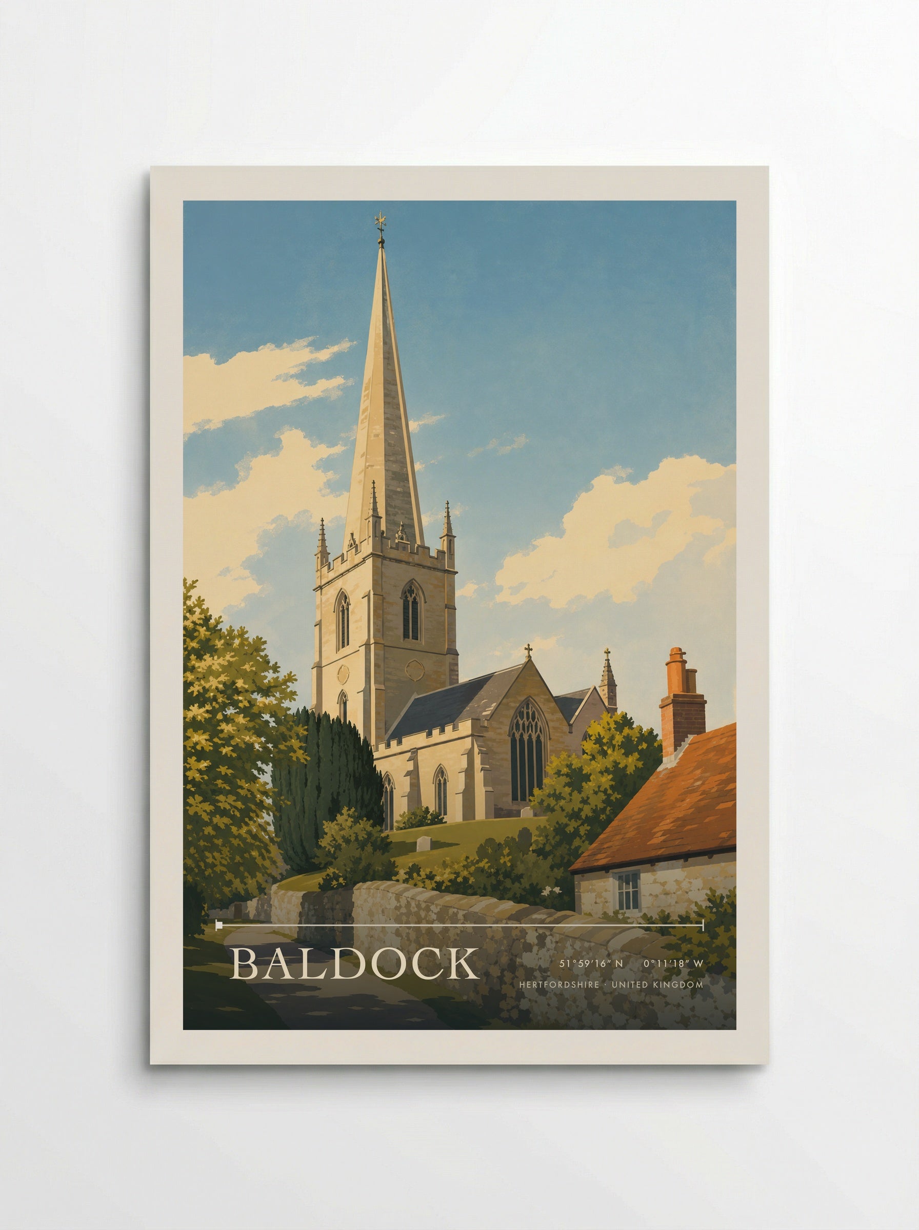 Baldock Hertfordshire United Kingdom Travel Poster - Poster