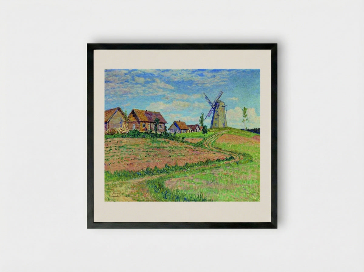 Balinovo - Nikolay Bogdanov-Belsky - Framed Print Black