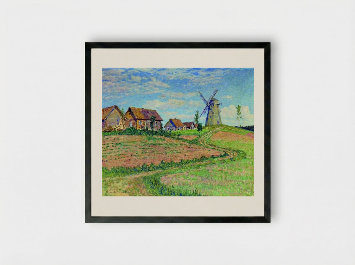 Balinovo - Nikolay Bogdanov-Belsky - Framed Print Black