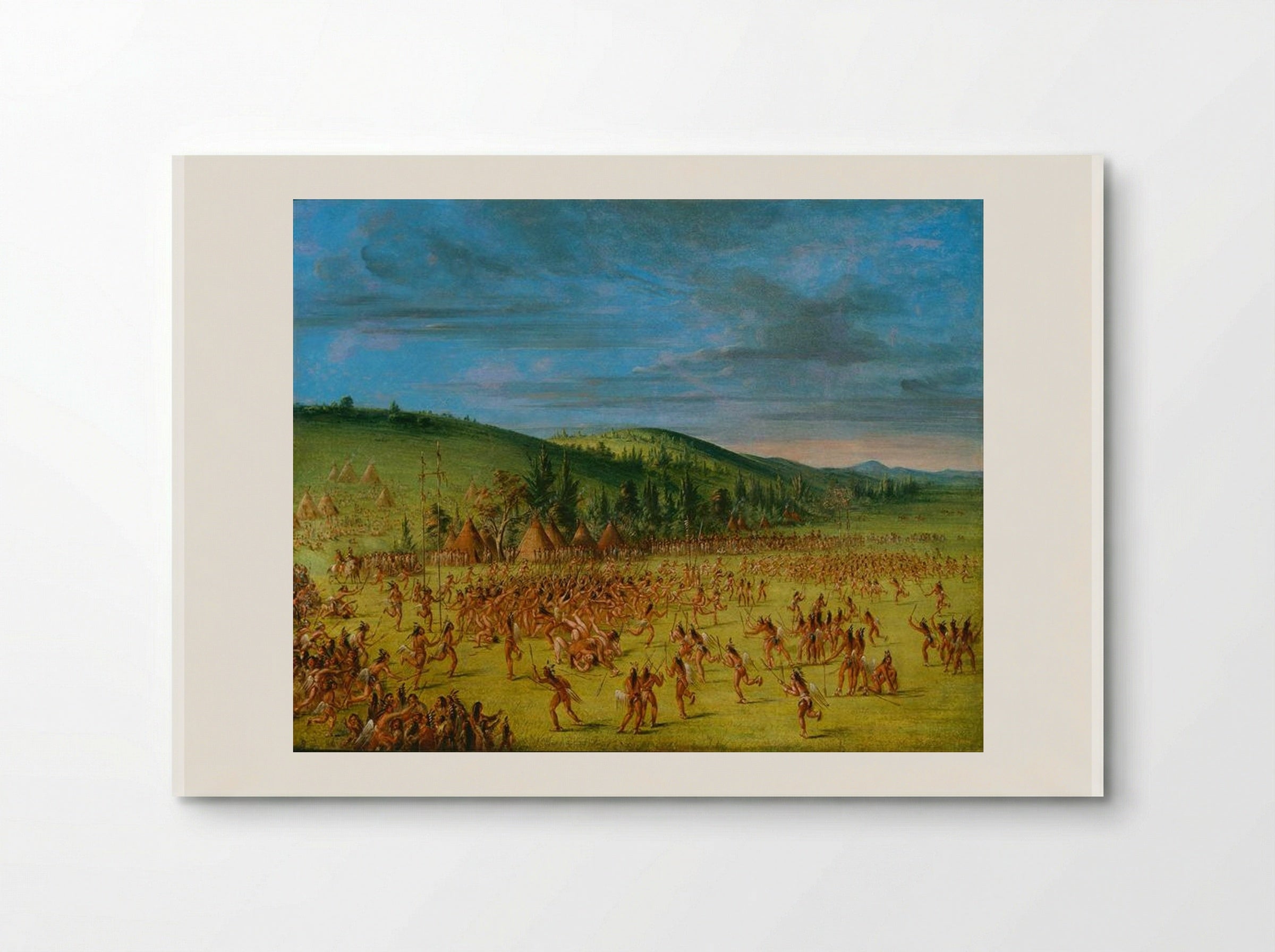Ball-play of the Choctaw--Ball Up - George Catlin - Poster
