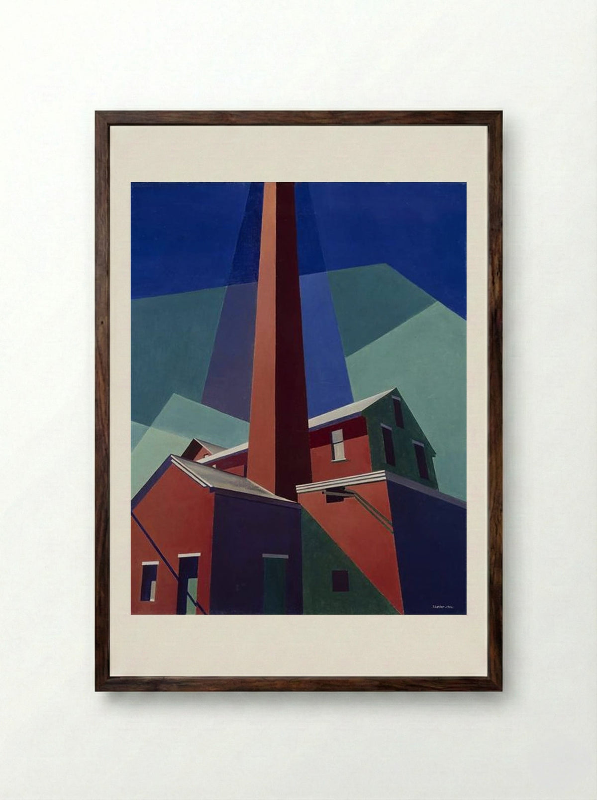 Ballardvale - Charles Sheeler - Framed Print Dark Wood
