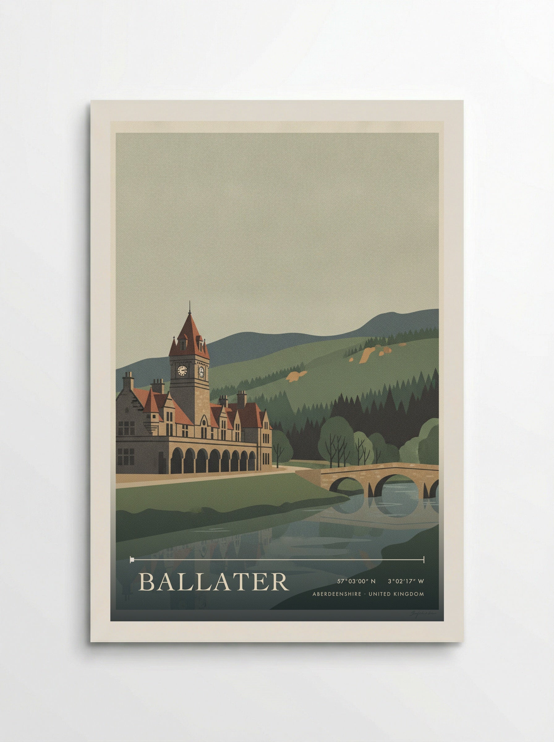 Ballater Aberdeenshire United Kingdom Travel Poster - Poster