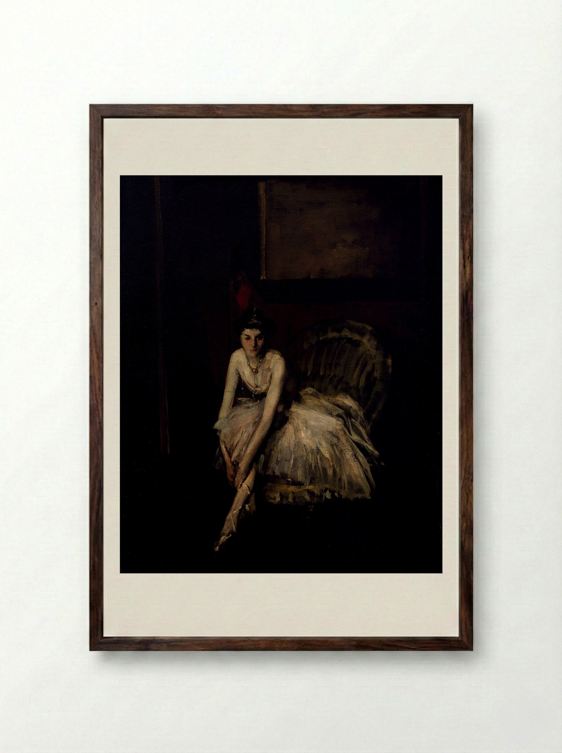 Ballet Dancer - Robert Henri - Framed Print Dark Wood