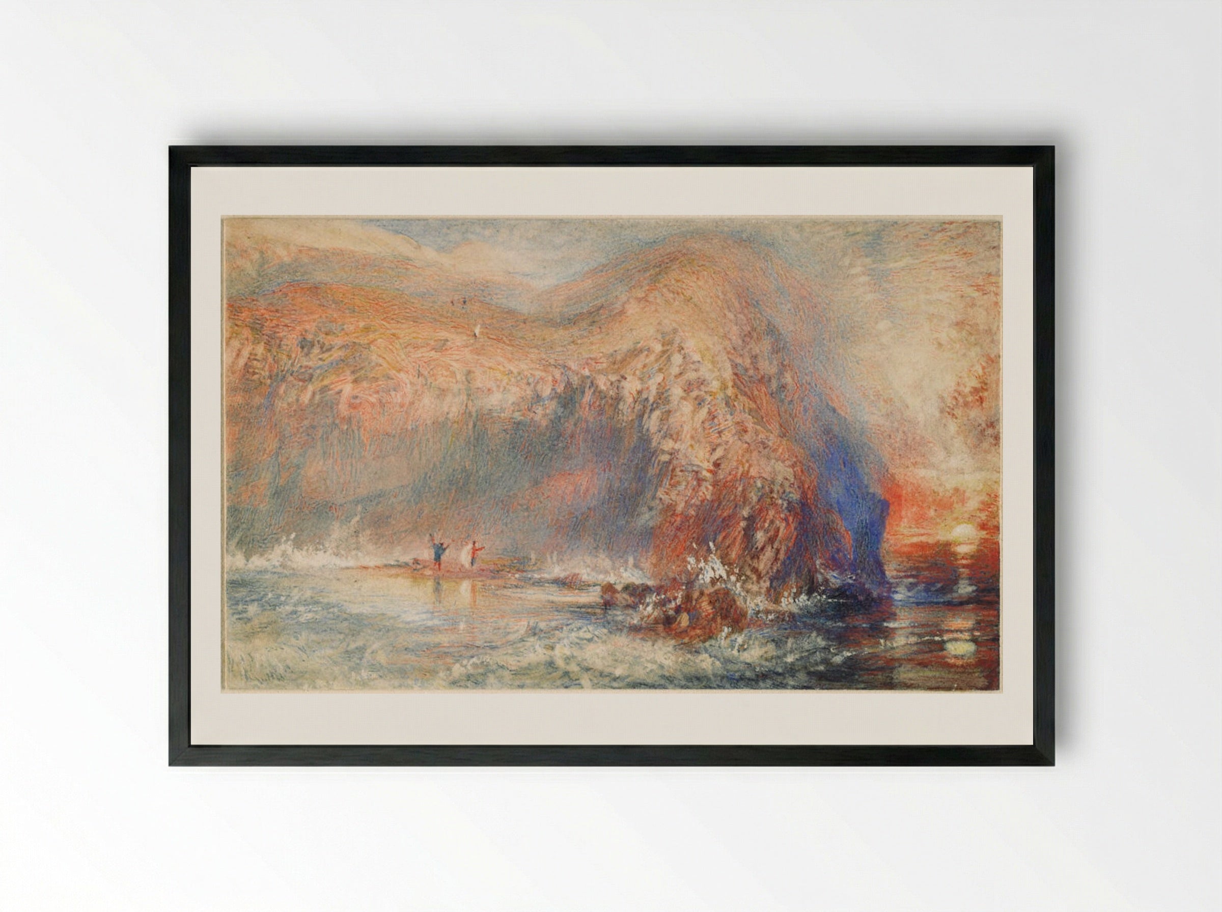 Bally-burgh Ness - Joseph Mallord William Turner - Framed Print Black