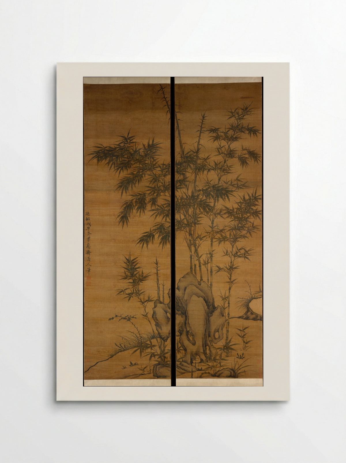 Bamboo and Rocks - Li Kan - Poster