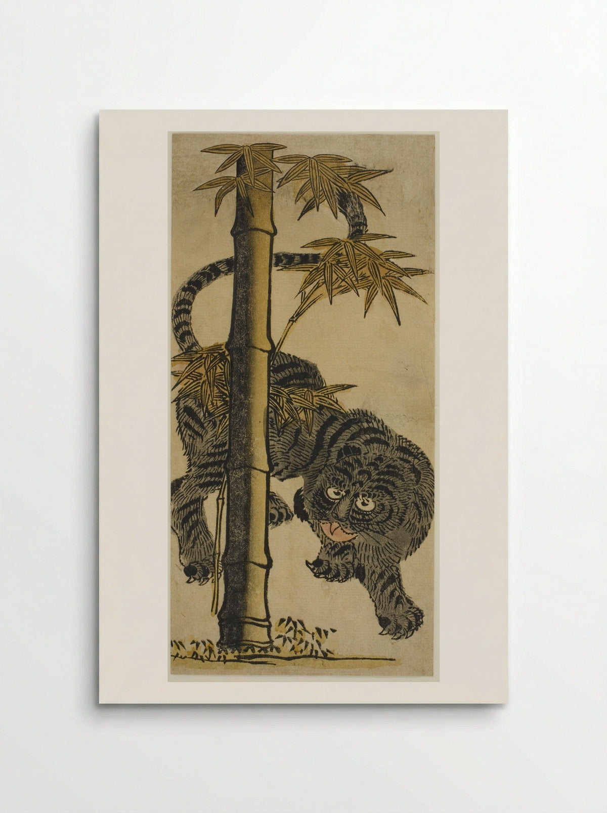 Bamboo and Tiger - Nishimura Shigenaga - Poster