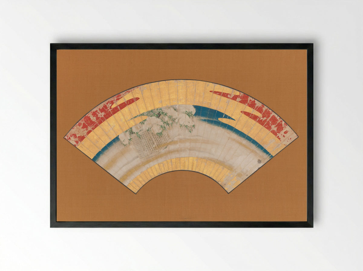 Bamboo in Snow - Reizei Tamechika - Framed Print Black