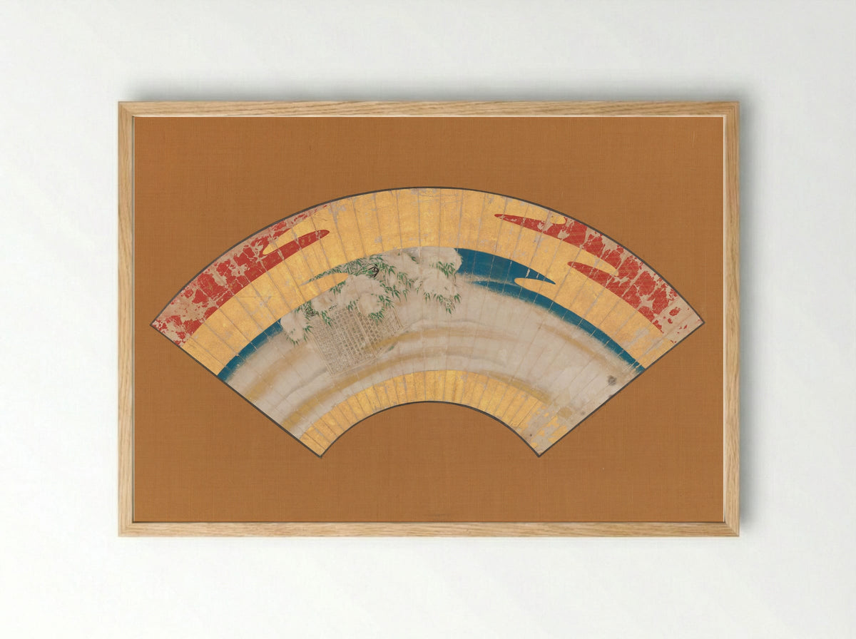 Bamboo in Snow - Reizei Tamechika - Framed Print Wood