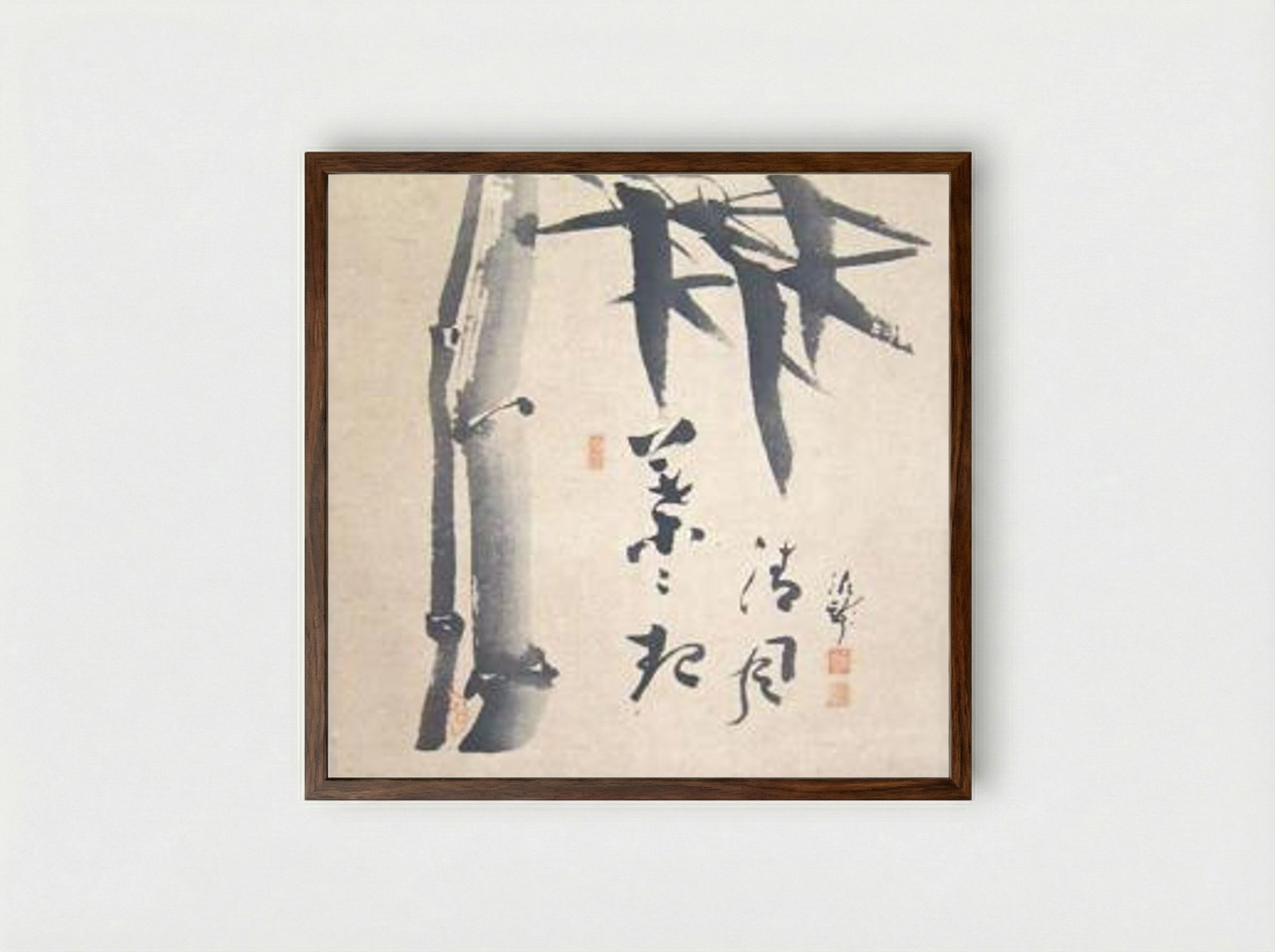 Bamboo - Deiryu - Framed Print Dark Wood