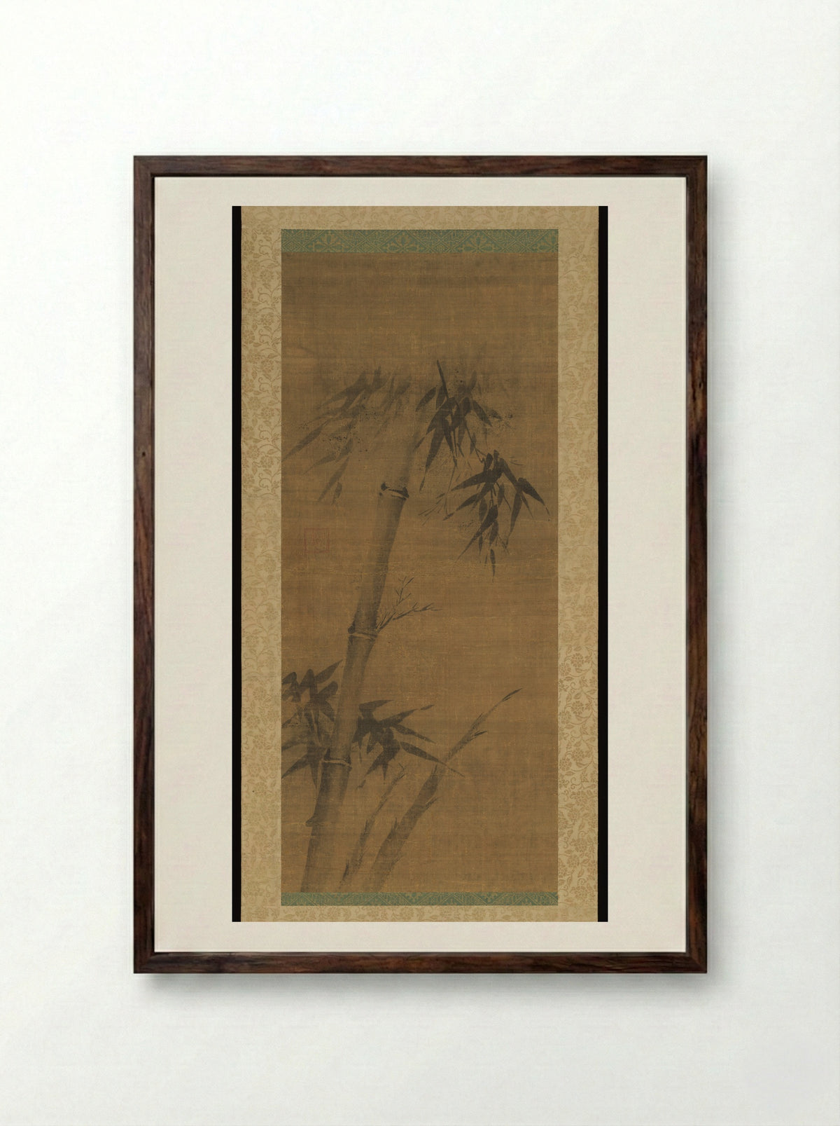Bamboo - Kaō - Framed Print Dark Wood