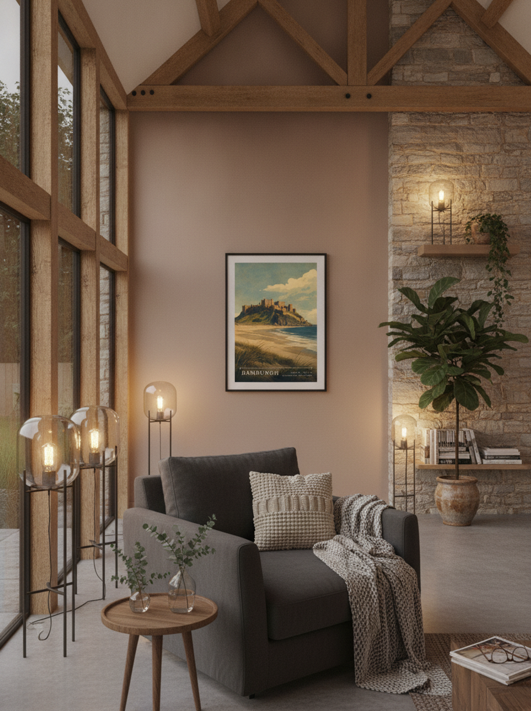 Bamburgh Northumberland United Kingdom Travel Poster - Lifestyle