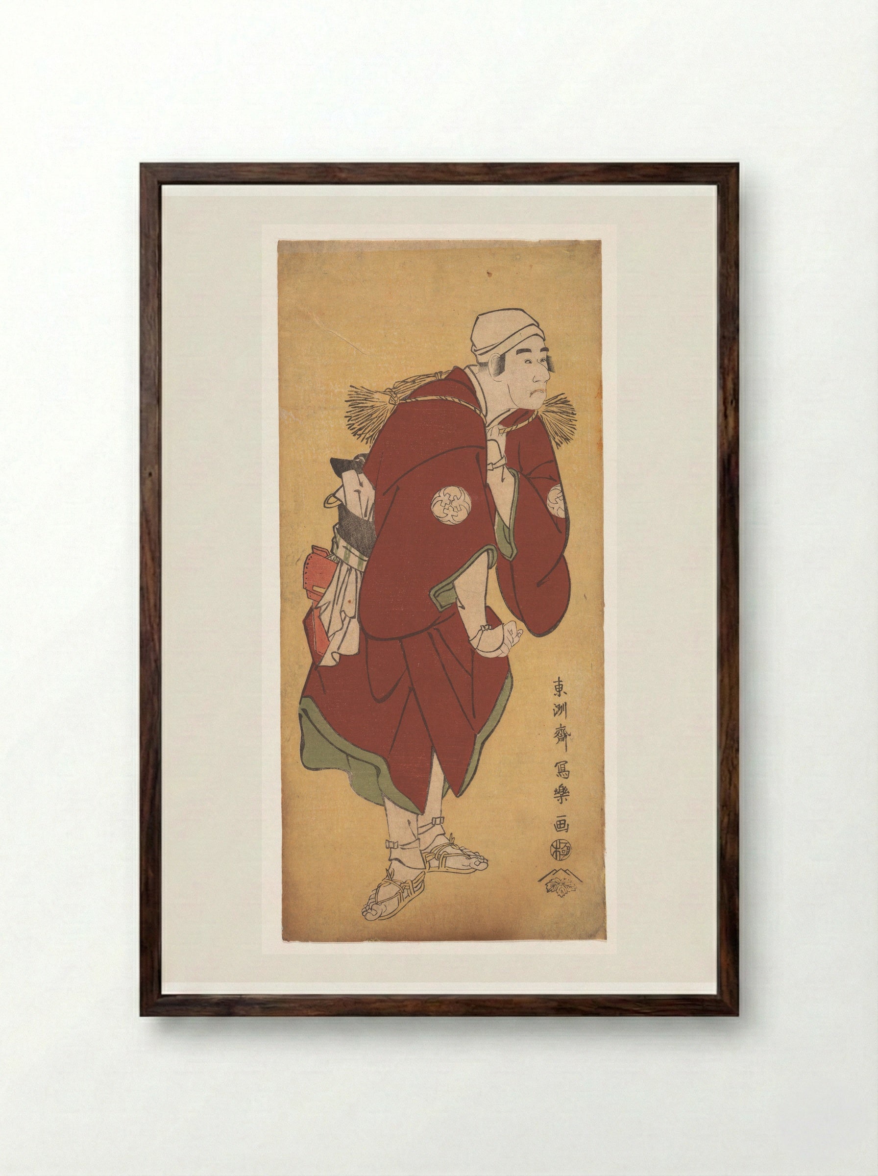 Bandō Mitsugorō II as the Farmer Asakusa no Jirōsaku - Tōshūsai Sharaku - Framed Print Dark Wood