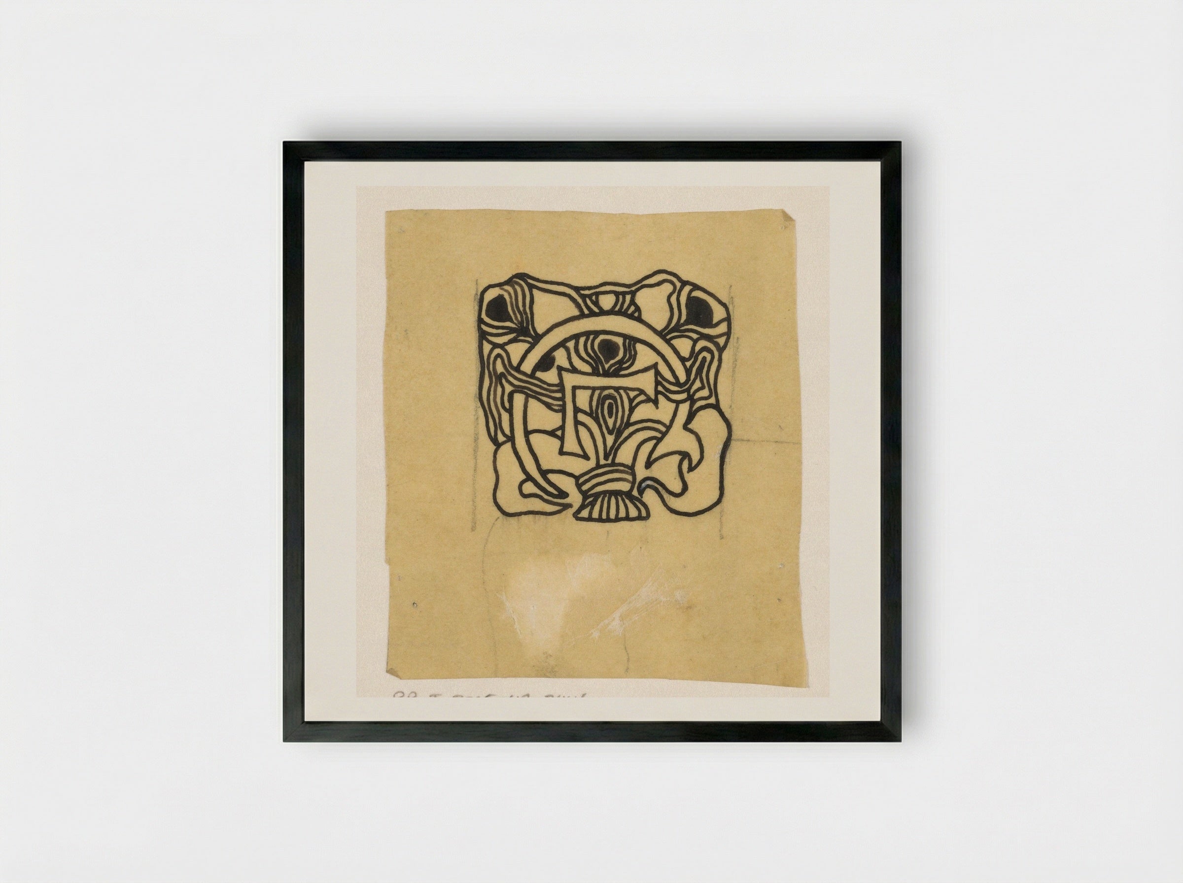Bandontwerp voor: Louis Couperus, Extaze: een boek van geluk - Richard Nicolaüs Roland Holst - Framed Print Black