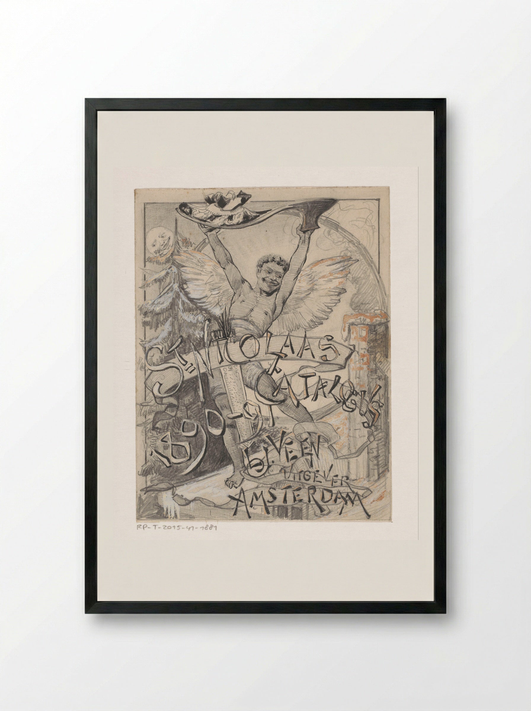 Bandontwerp voor: St Nikolaascatalogus - Willem Wenckebach - Framed Print Black