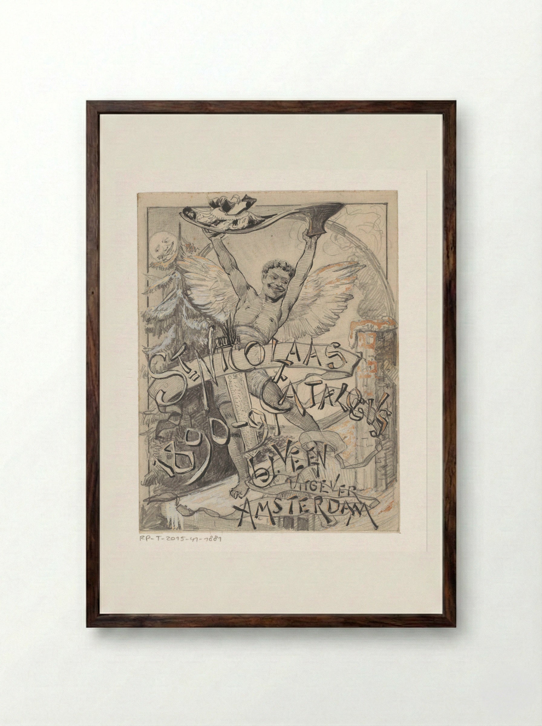 Bandontwerp voor: St Nikolaascatalogus - Willem Wenckebach - Framed Print Dark Wood