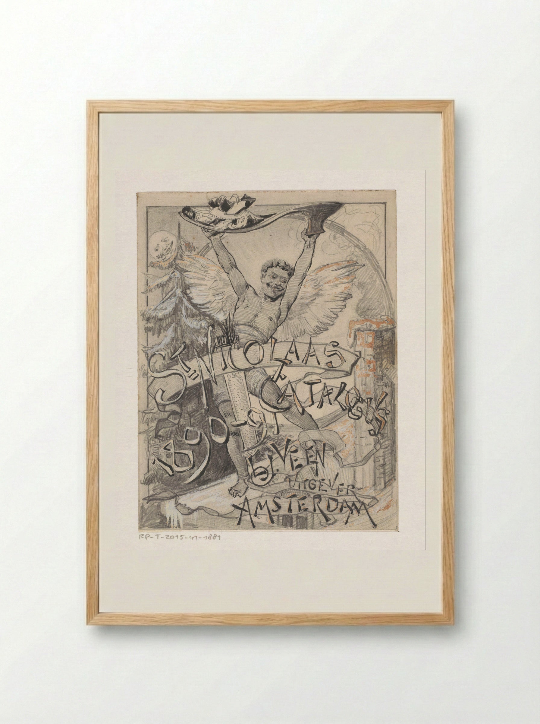 Bandontwerp voor: St Nikolaascatalogus - Willem Wenckebach - Framed Print Wood