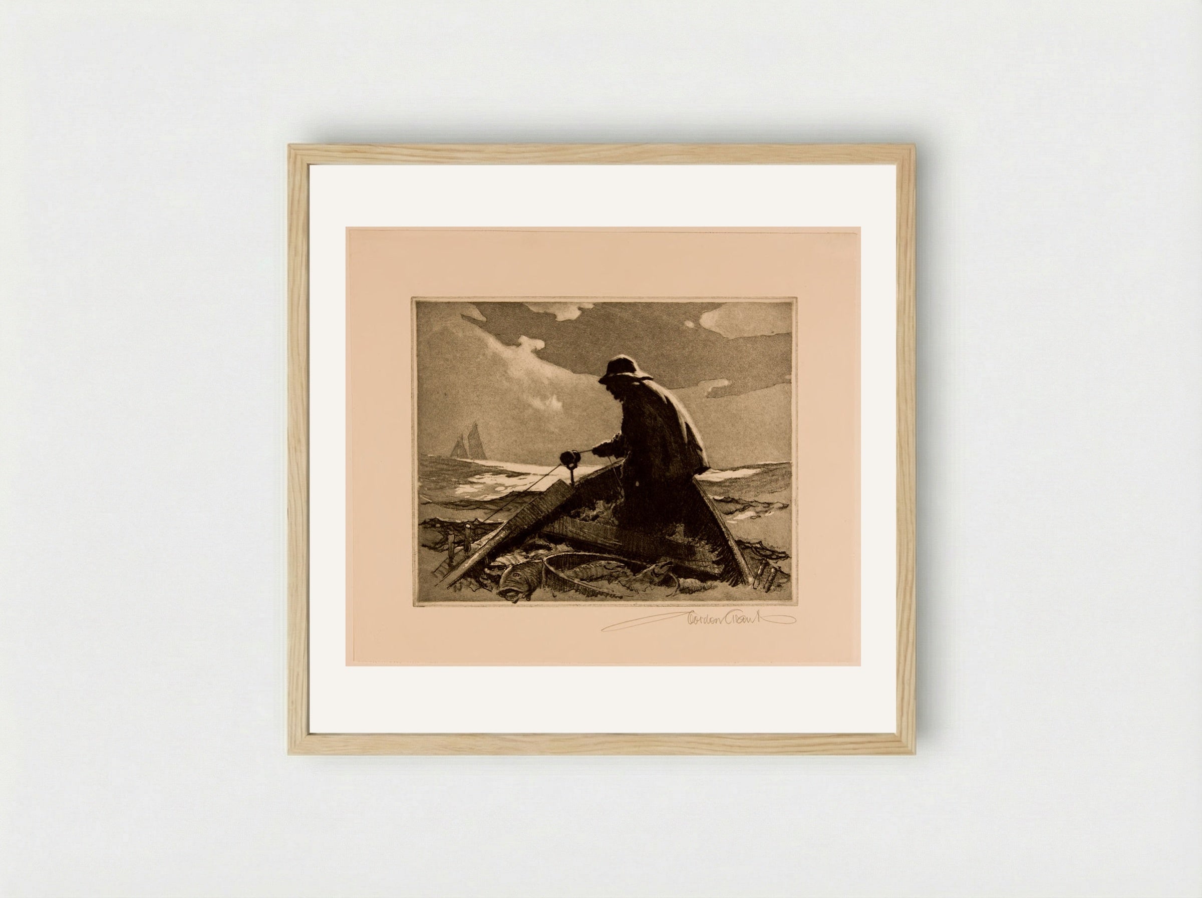 Banks Fishermen - Gordon Hope Grant - Framed Print Wood