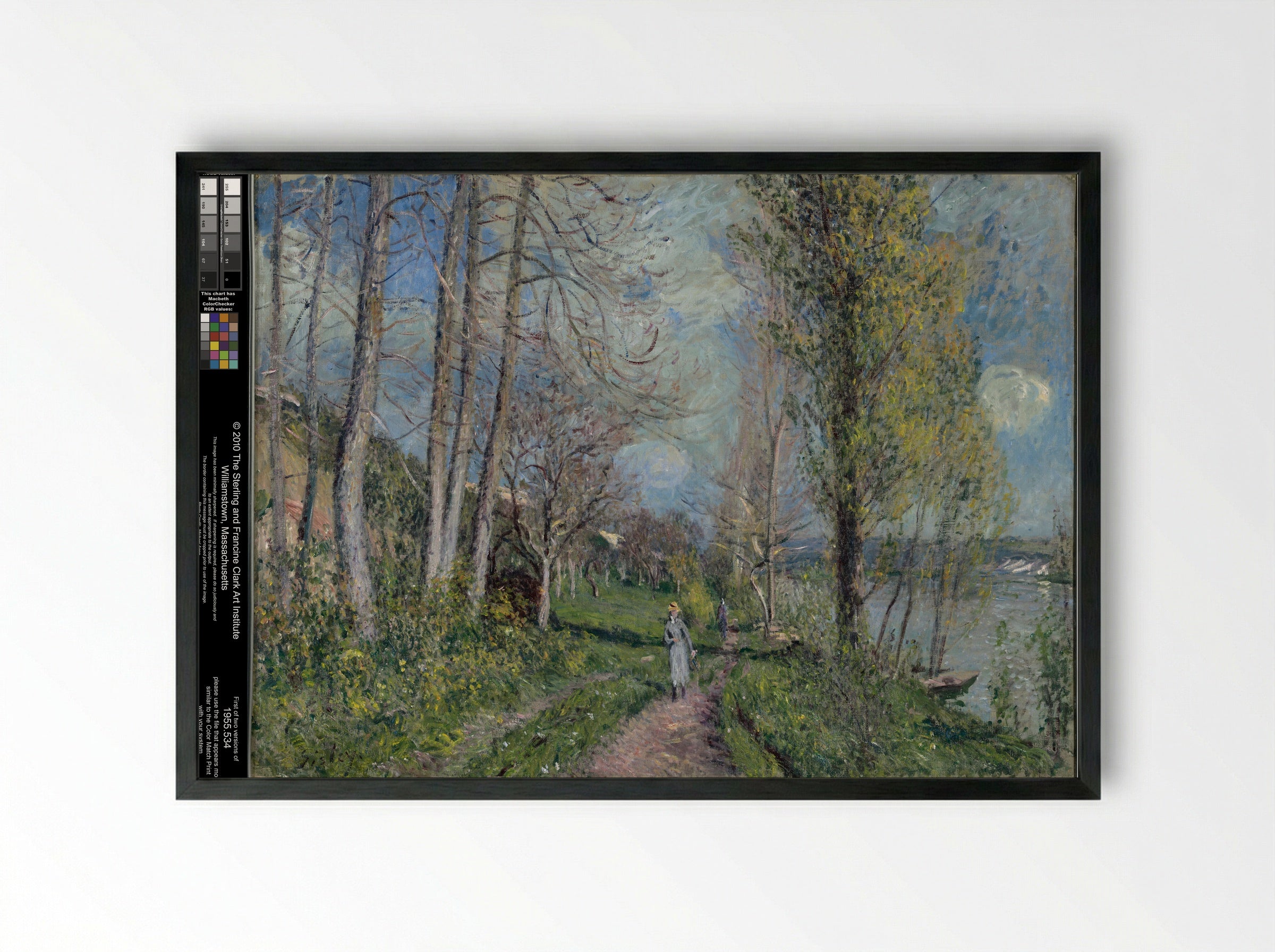 Banks of the Seine - Alfred Sisley - Framed Print Black