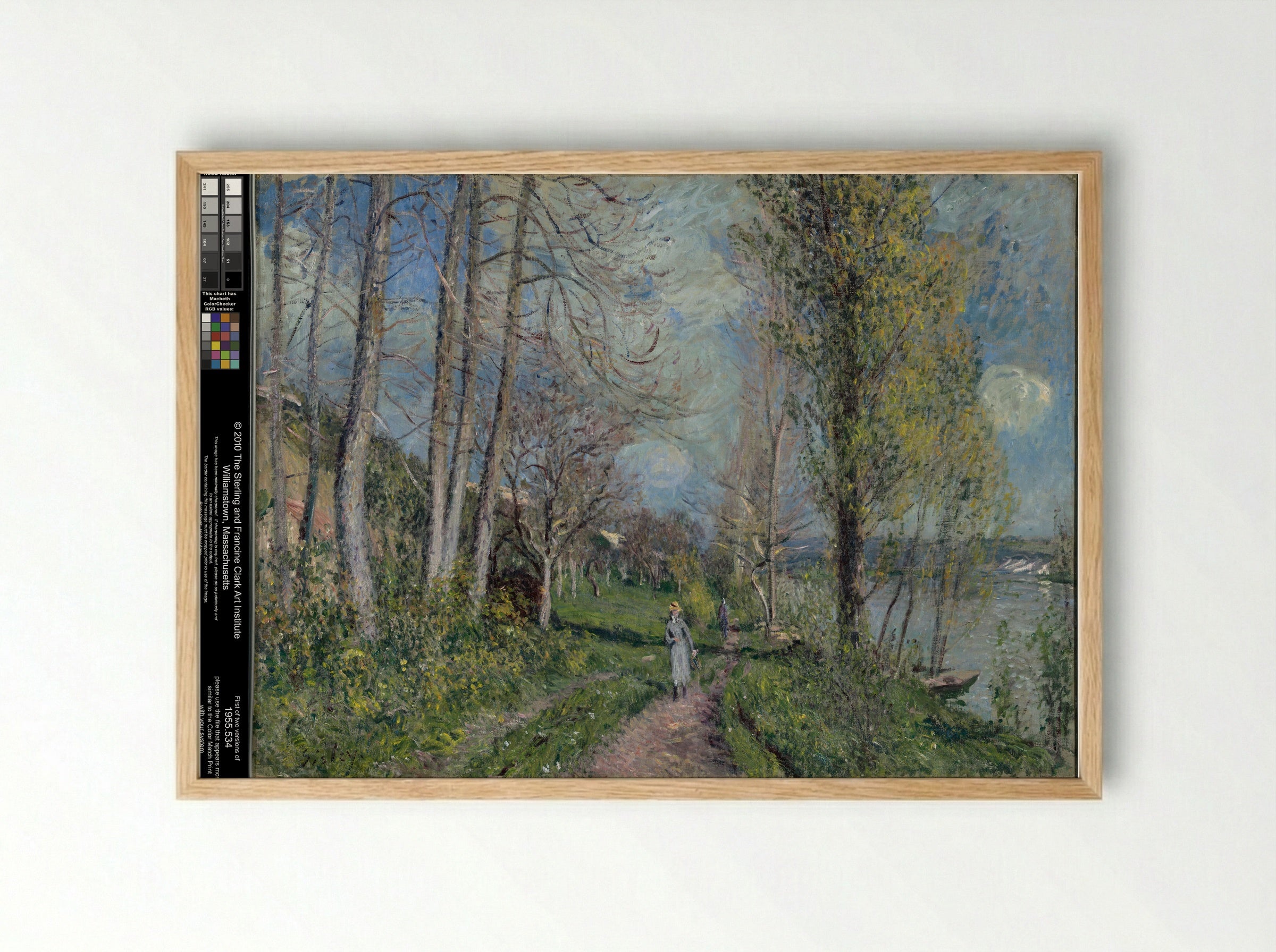 Banks of the Seine - Alfred Sisley - Framed Print Wood