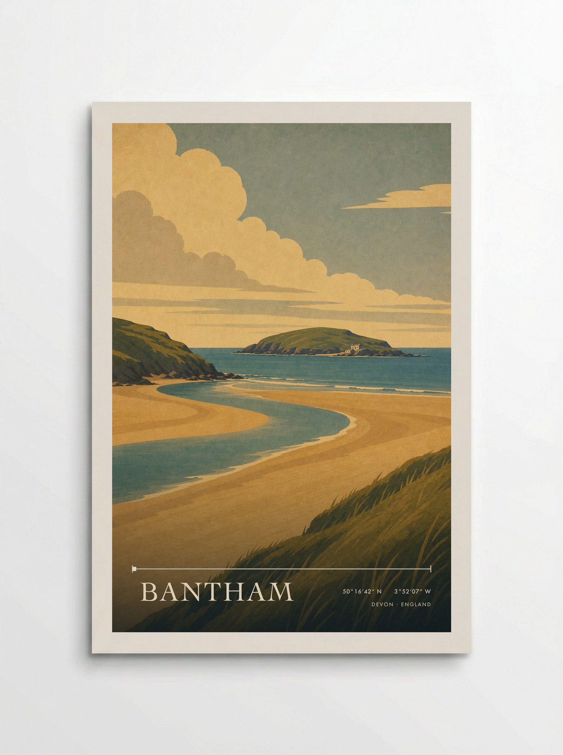 Bantham Devon England Travel Poster - Poster