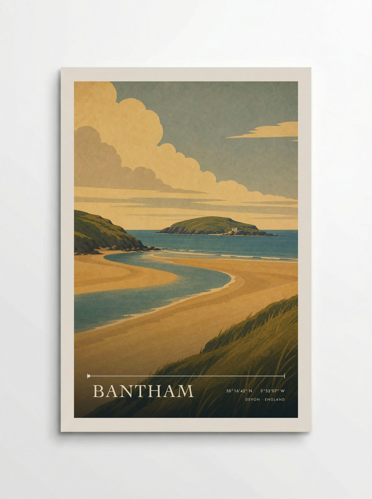 Bantham Devon England Travel Poster - Poster