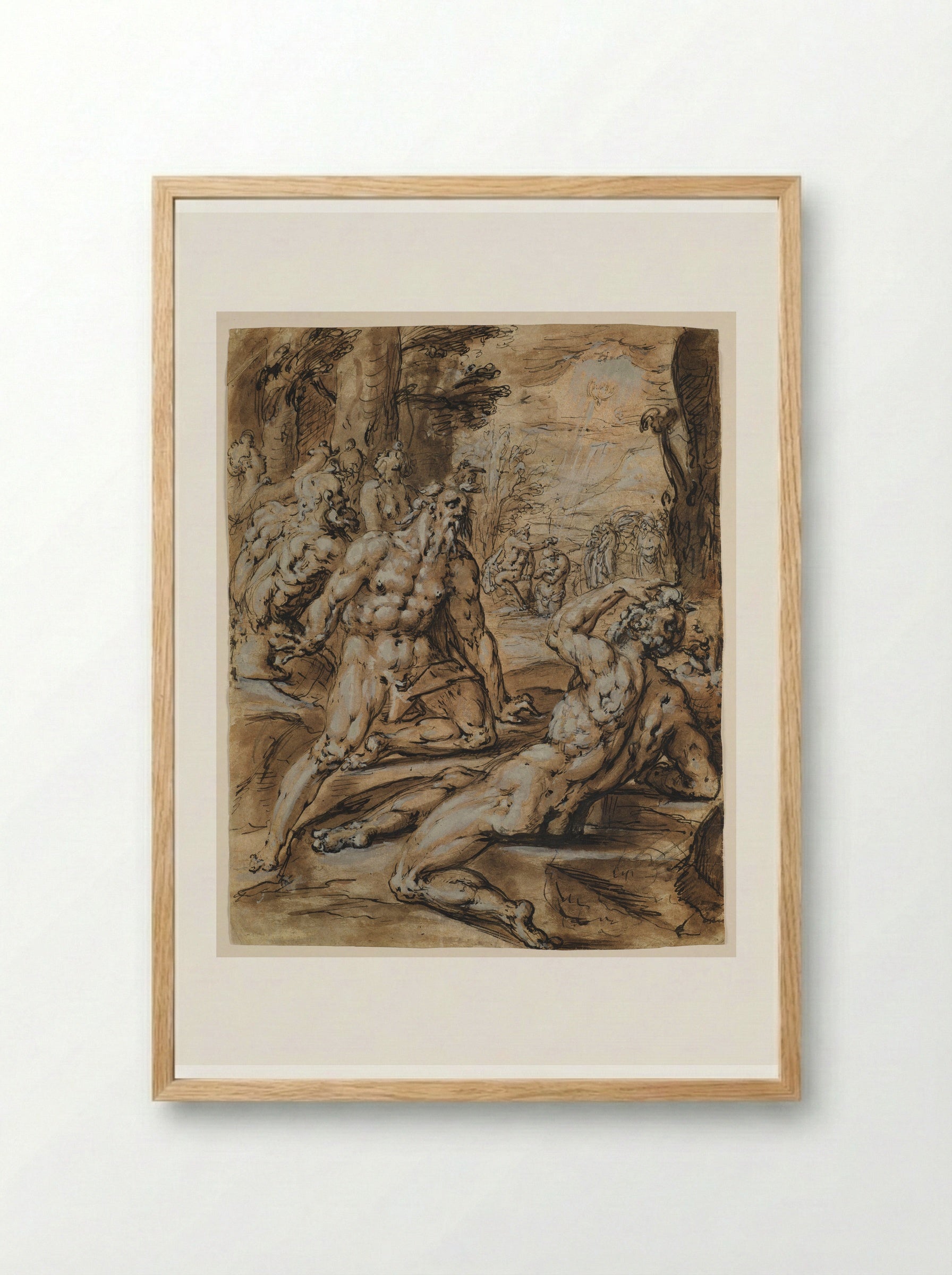 Baptism of Christ - Jan Harmensz. Muller - Framed Print Wood
