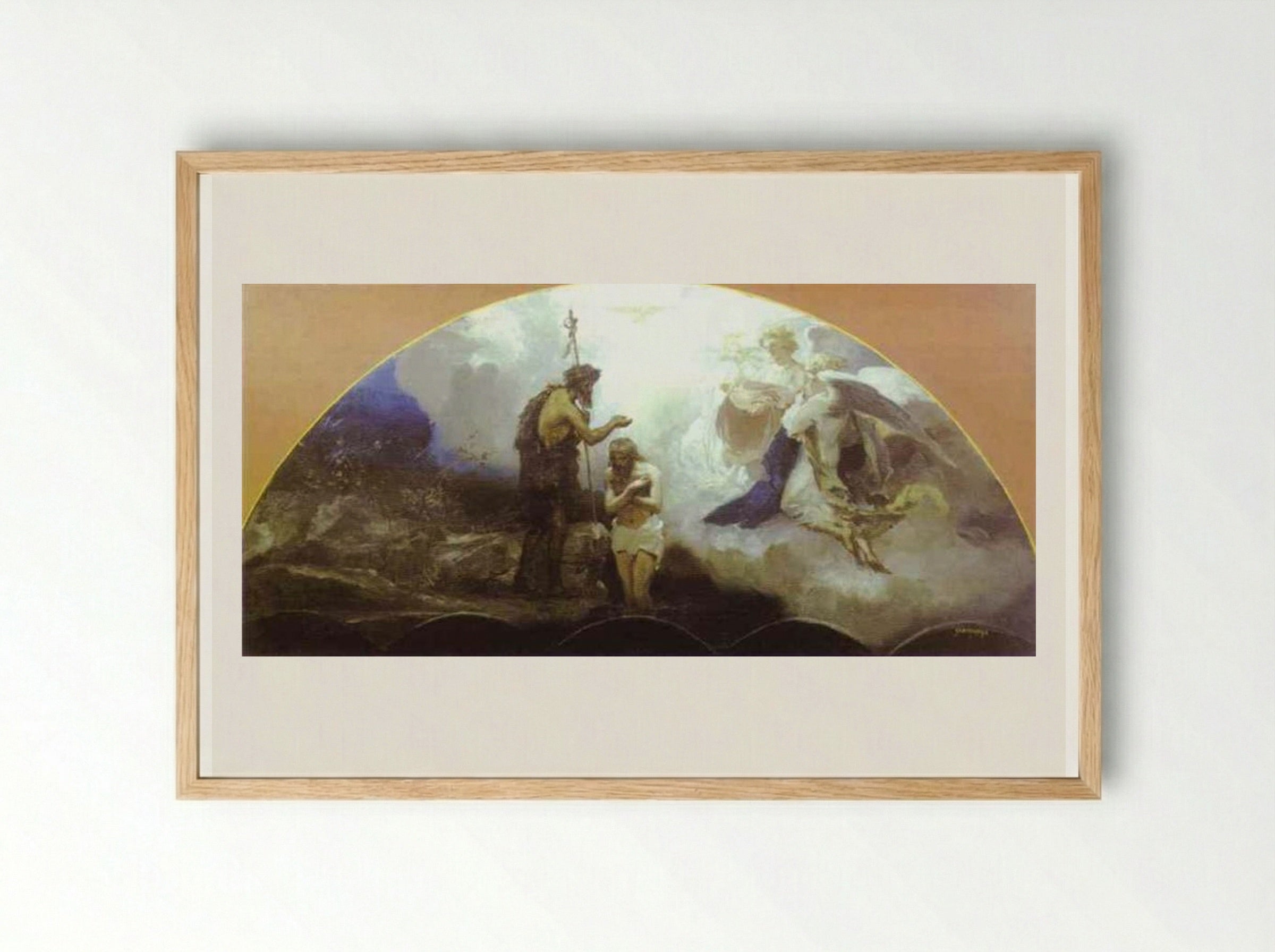 Baptism of Christ - Henryk Siemiradzki - Framed Print Wood