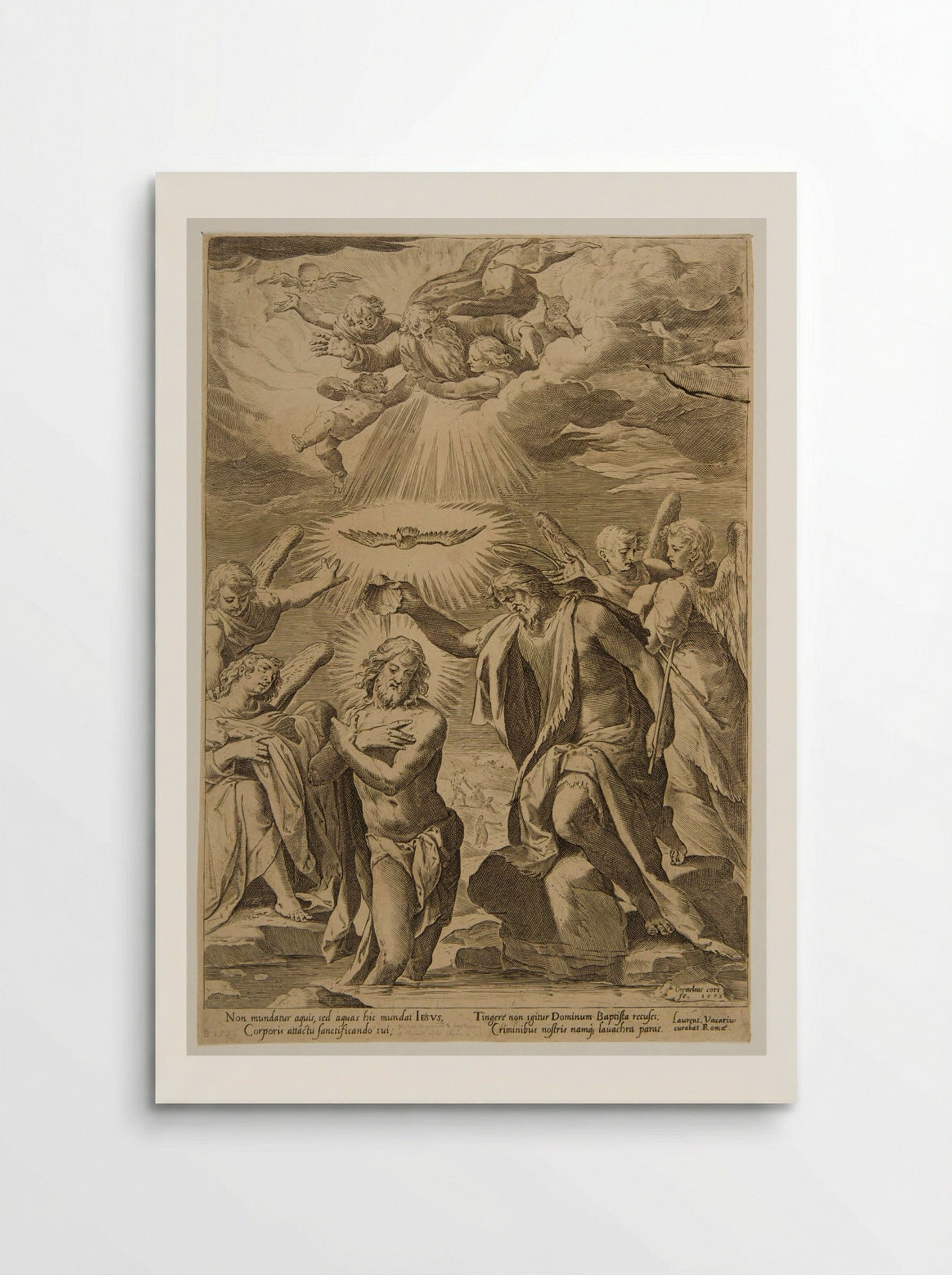 Baptism of Christ - Cornelis Cort - Poster