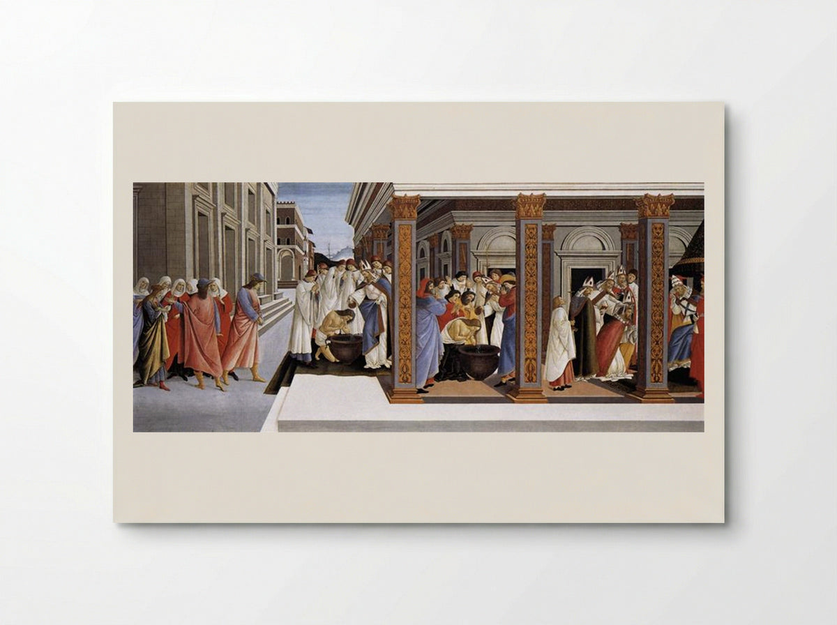 Baptism of St Zenobius and His Appointment as Bishop - Sandro Botticelli - Poster