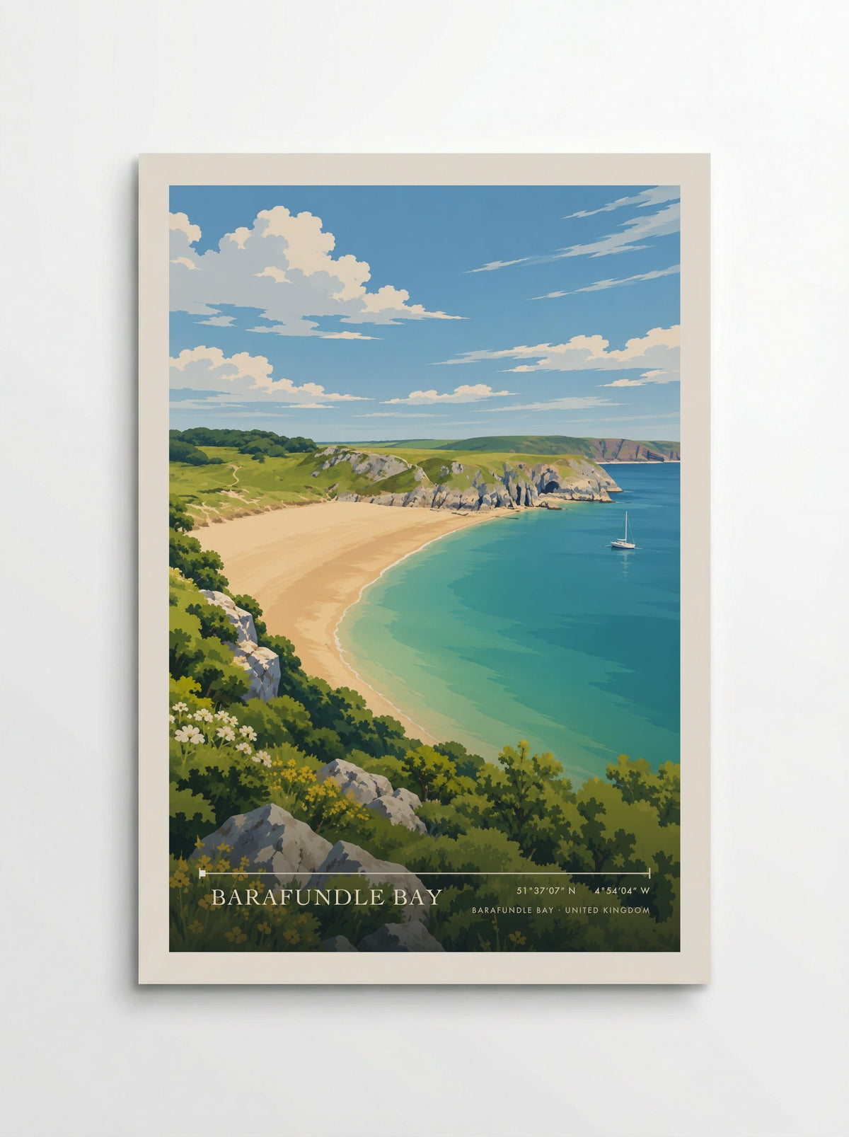 Barafundle Bay | Travel Poster - Poster