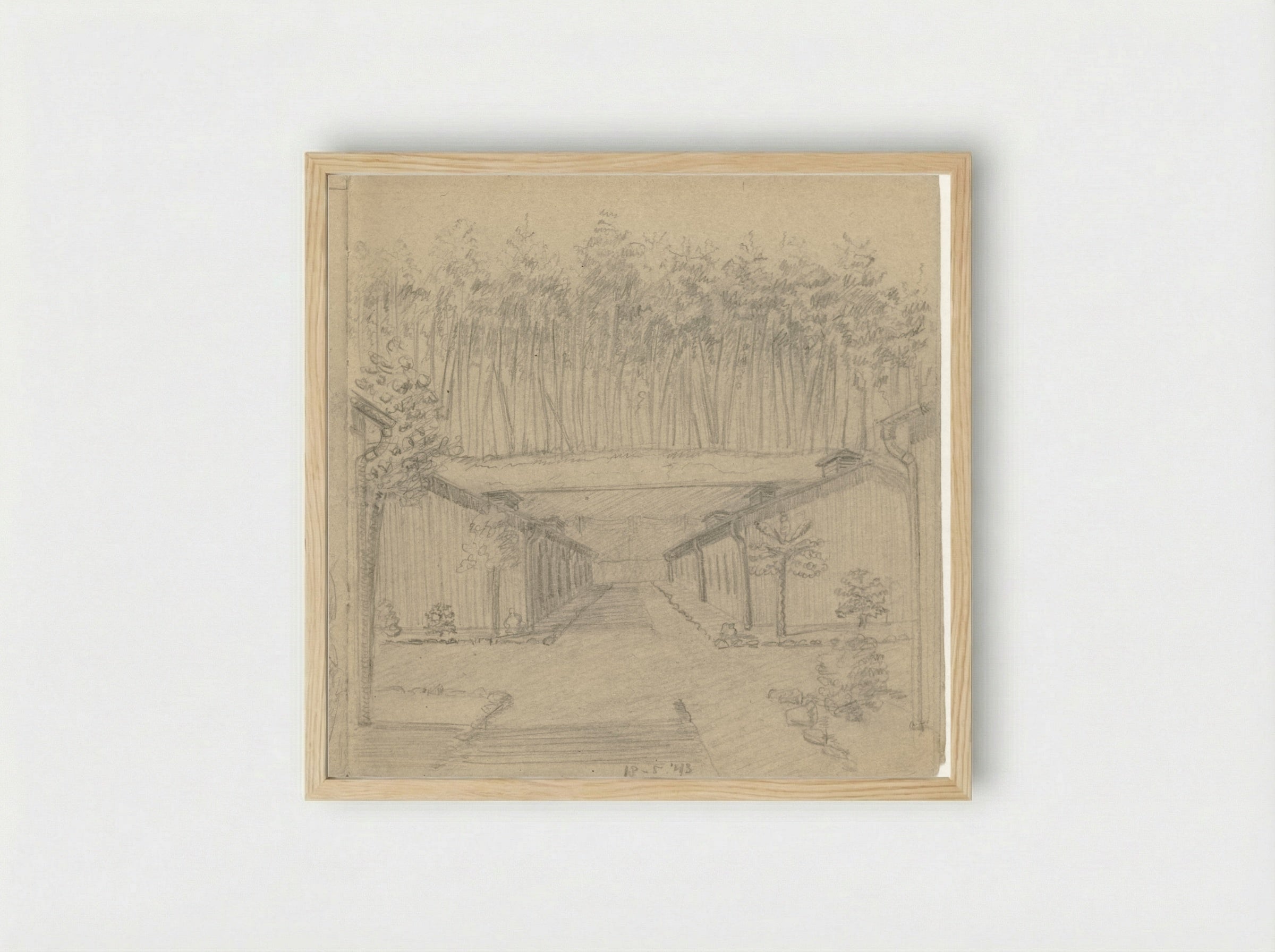 Barakken - To Frank-Stoltz - Framed Print Wood