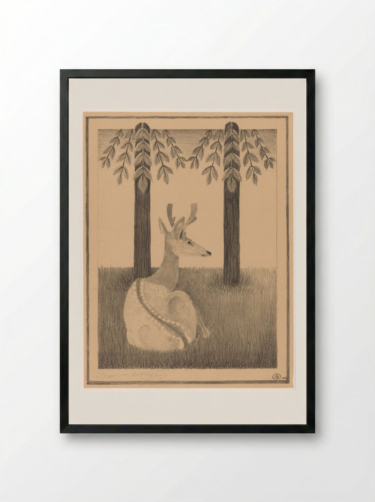 Barasingha Hert - Samuel Jessurun de Mesquita - Framed Print Black