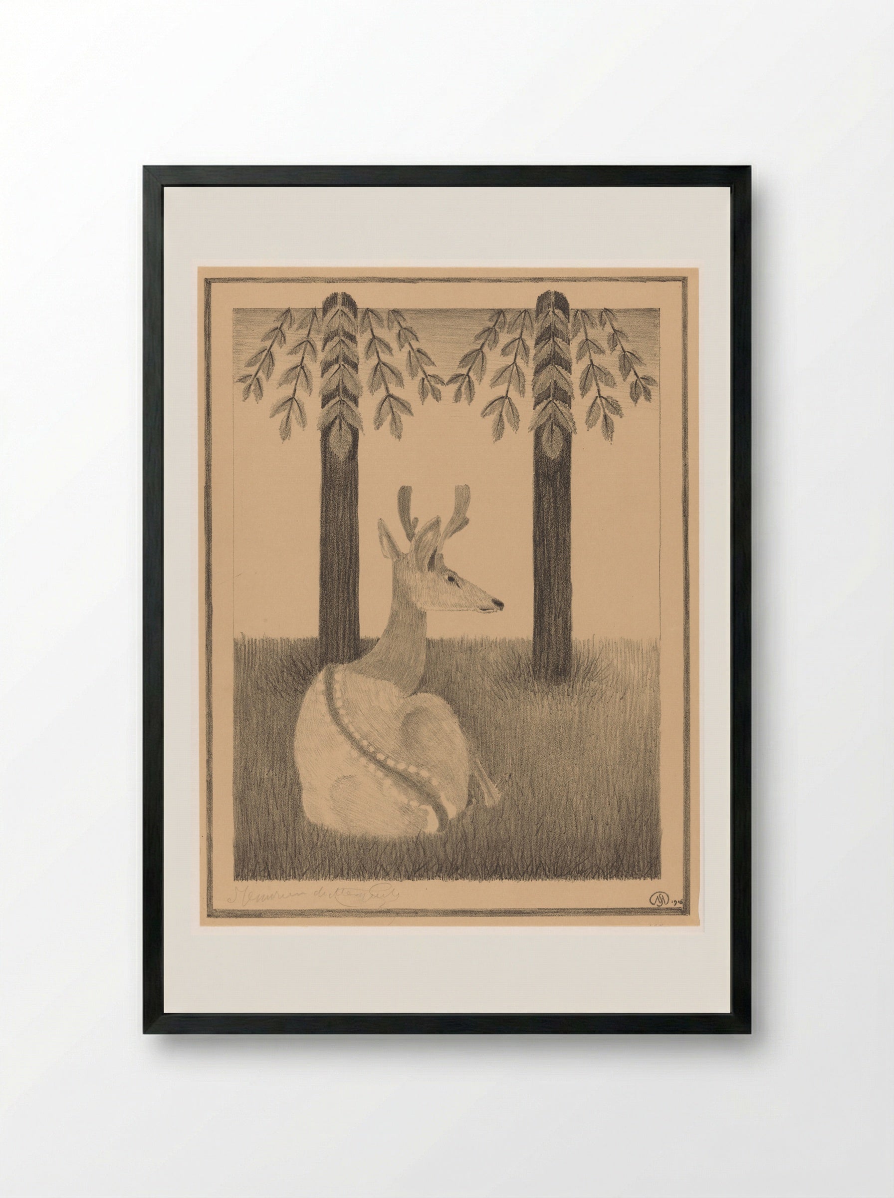 Barasingha Hert - Samuel Jessurun de Mesquita - Framed Print Black