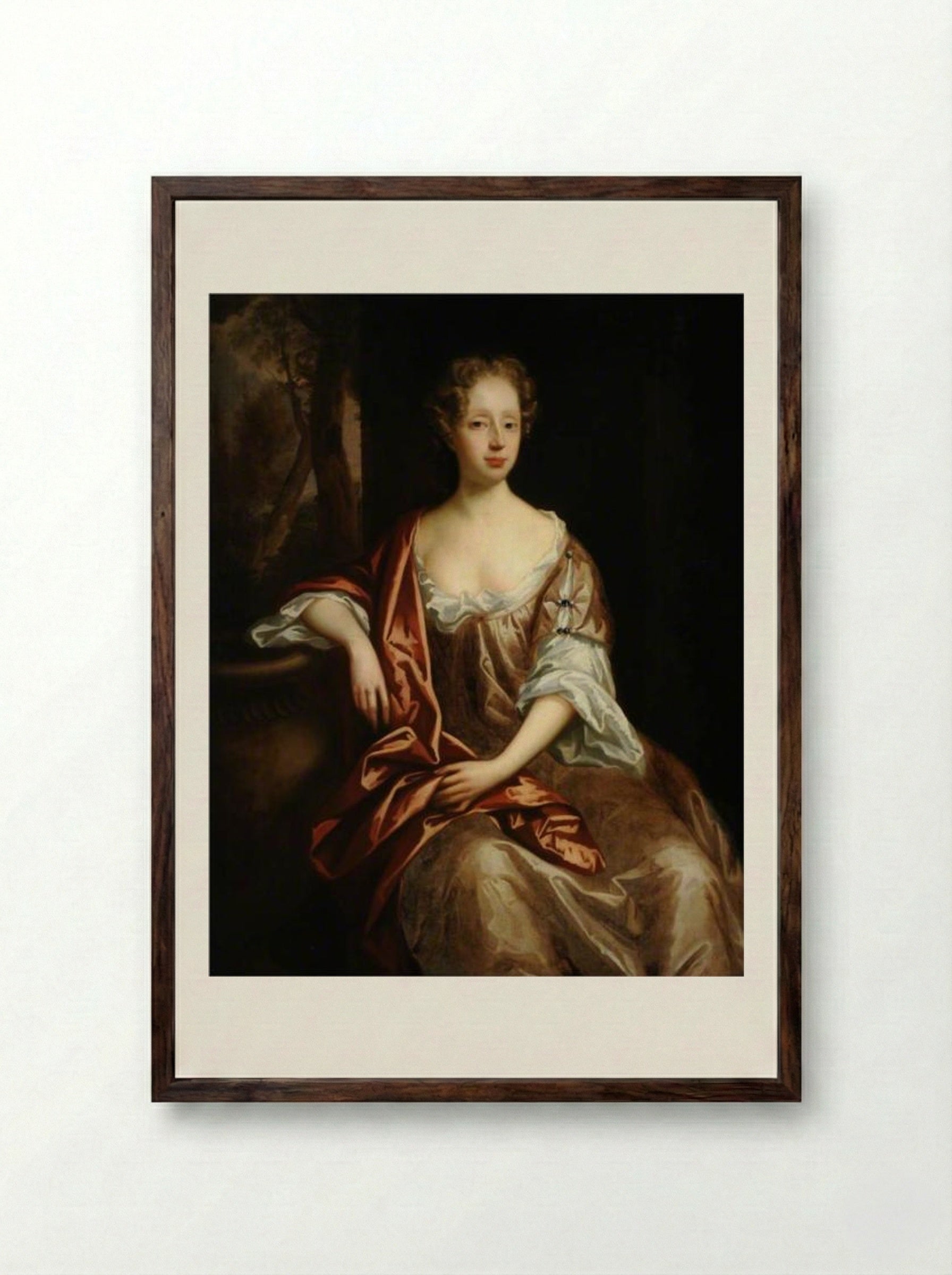 Barbara Bellasis - John Riley - Framed Print Dark Wood