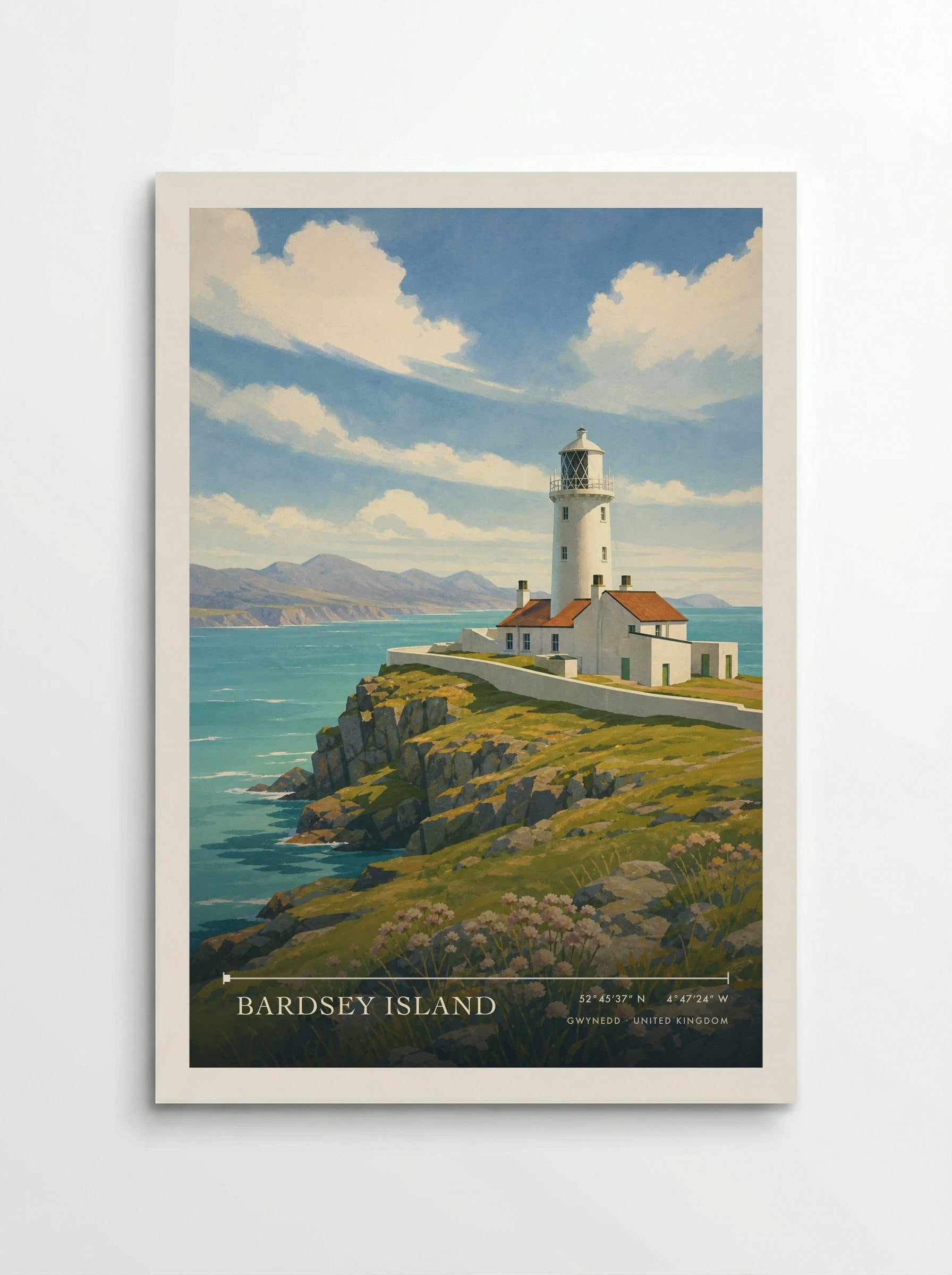 Bardsey Island Gwynedd United Kingdom Travel Poster - Poster