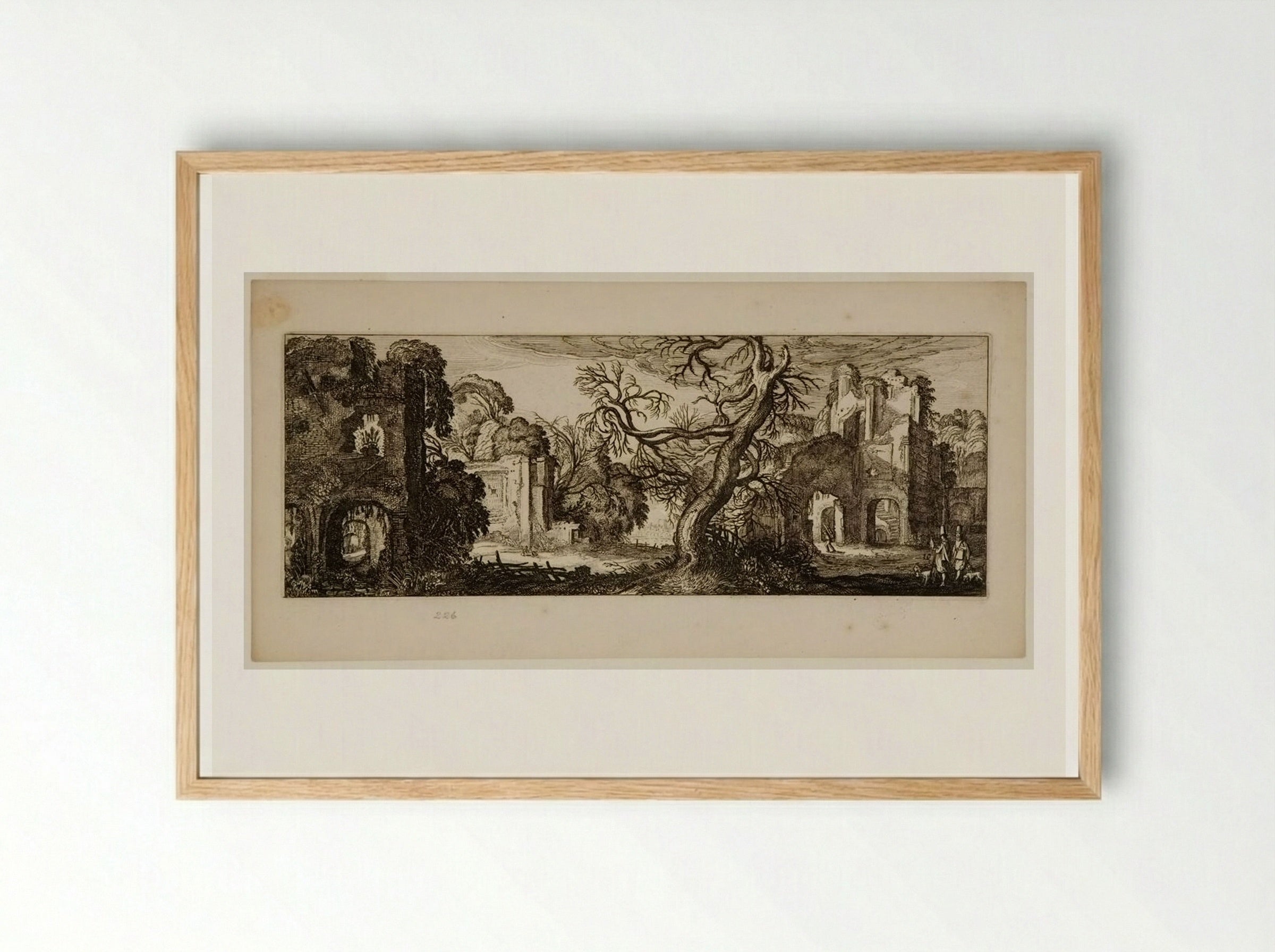 Bare Tree among Ruins - Jan van de Velde II - Framed Print Wood