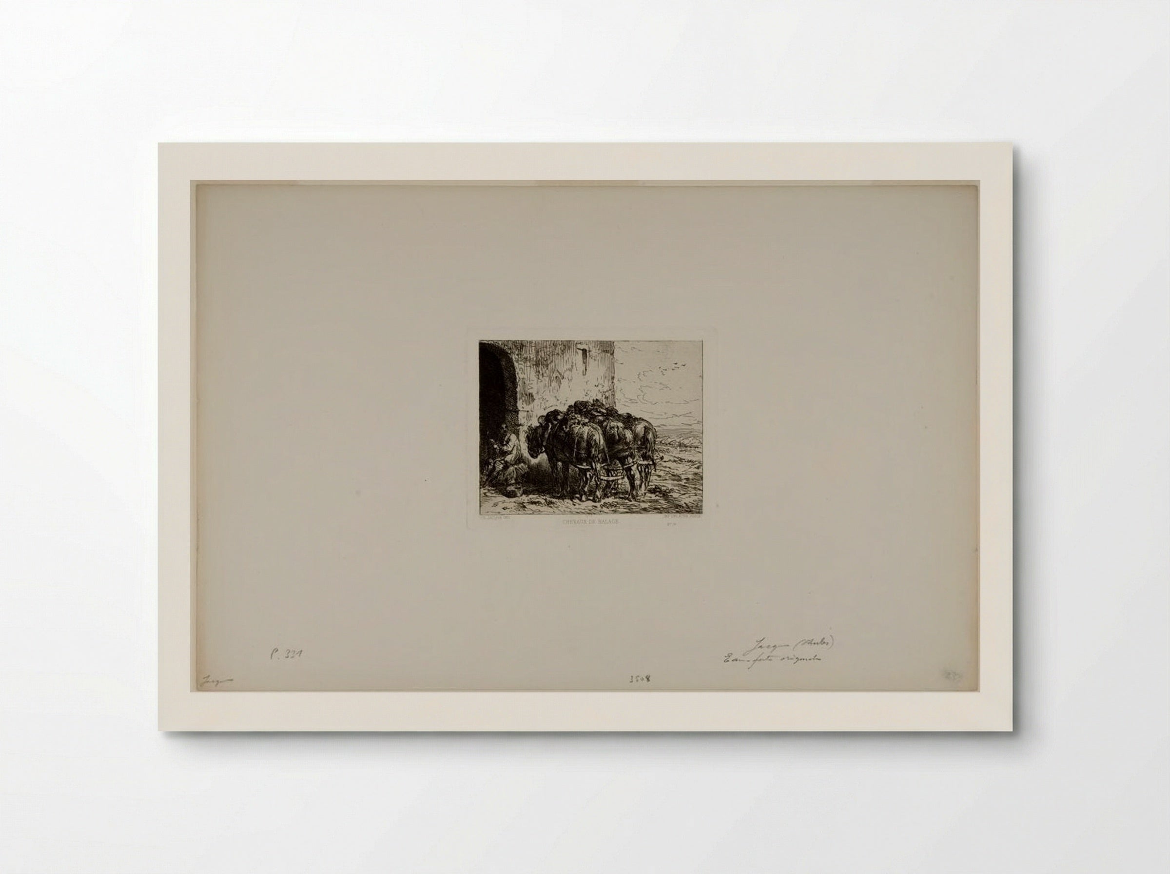 Barge Horses - Charles-Émile Jacque - Poster