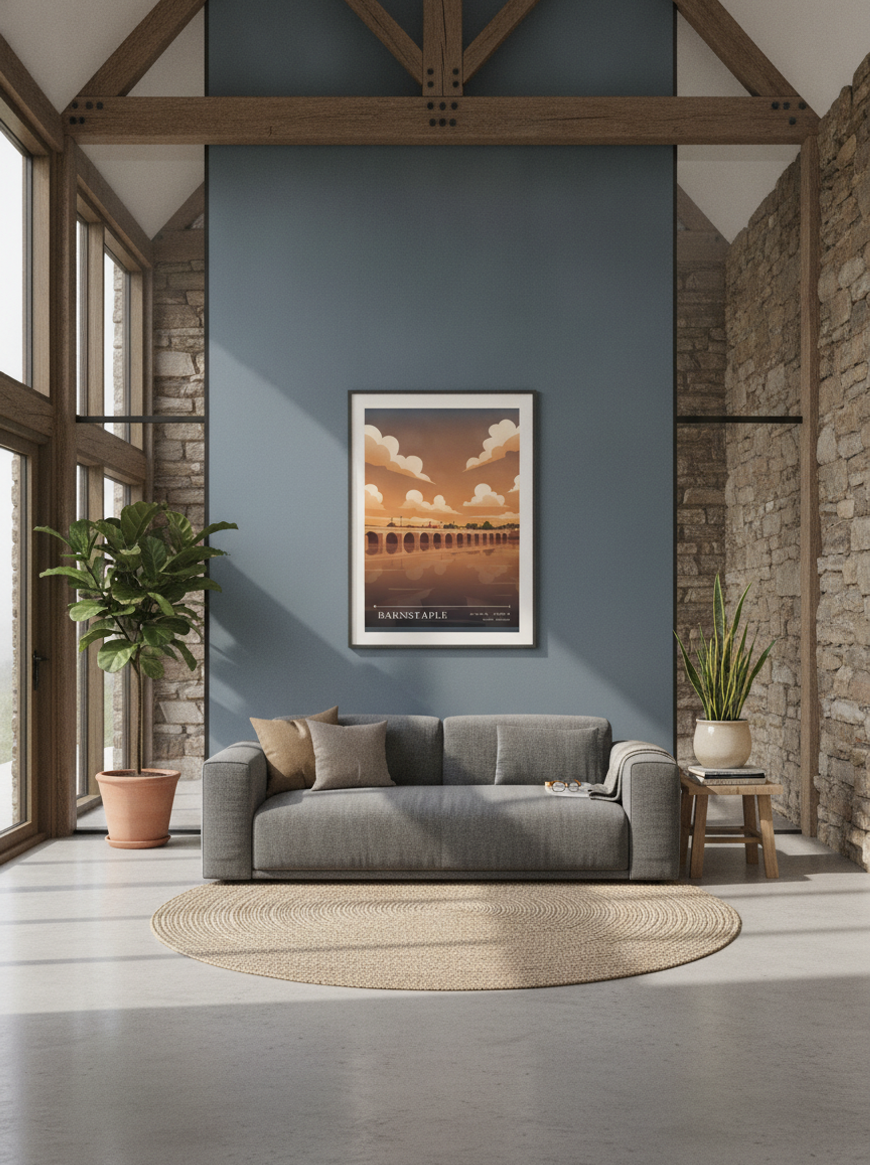 Barnstaple Devon England Travel Poster - Lifestyle