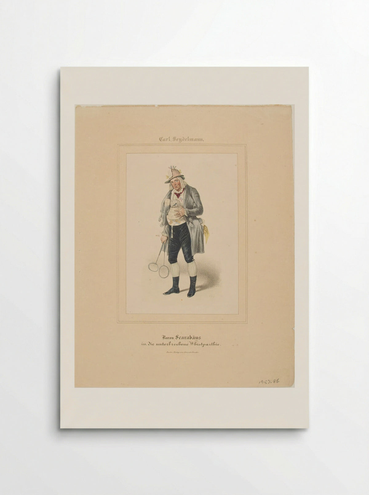 Baron Scarabäus, in the Interrupted Whist Party - Theodor Hosemann - Poster