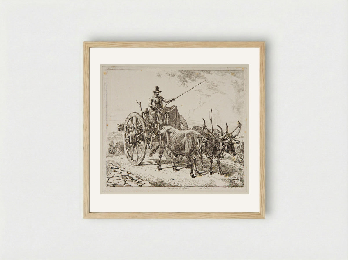 Barozzaro di Roma - Johann Adam Klein - Framed Print Wood