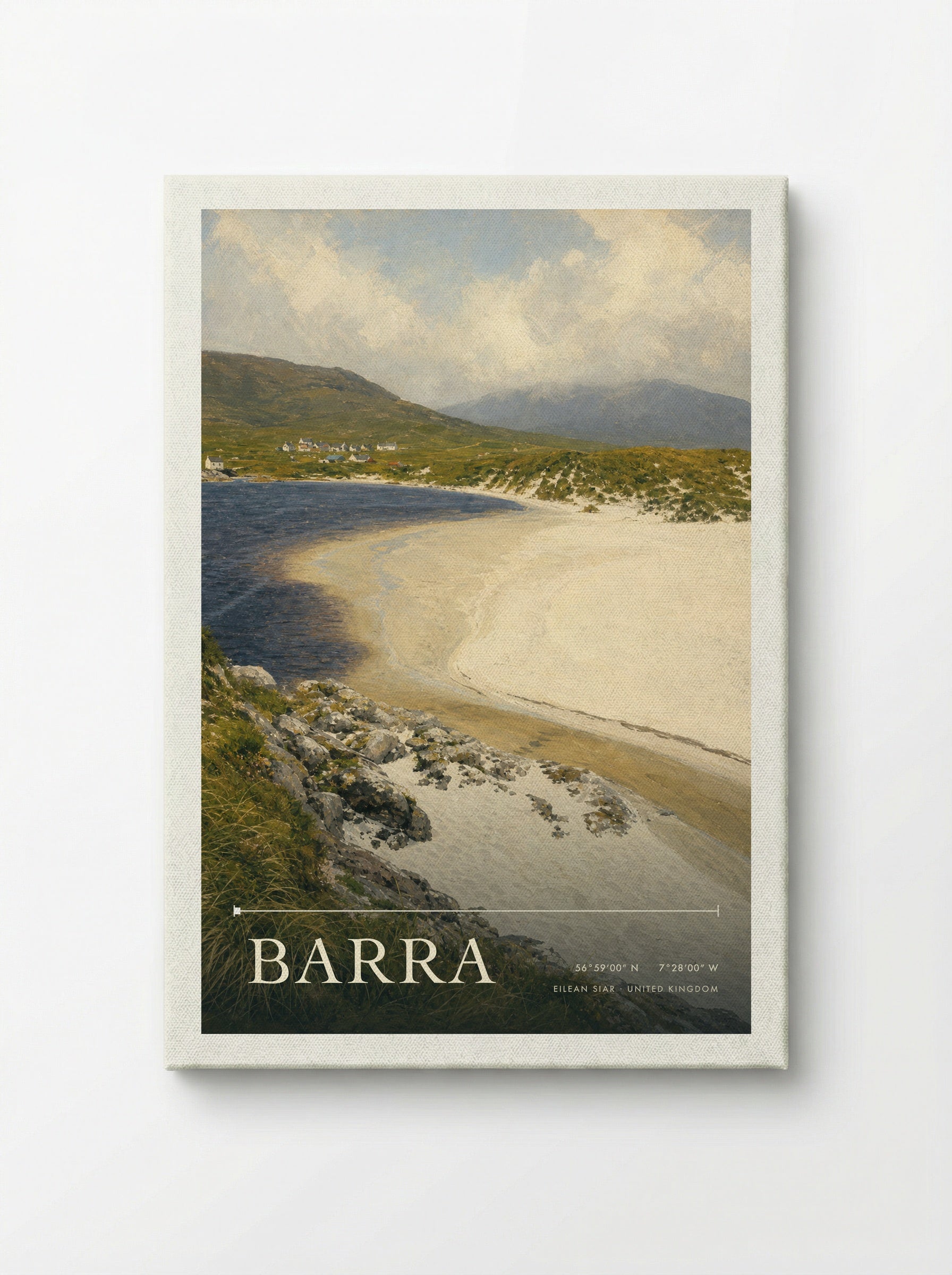 Barra Eilean Siar United Kingdom Travel Poster - Canvas