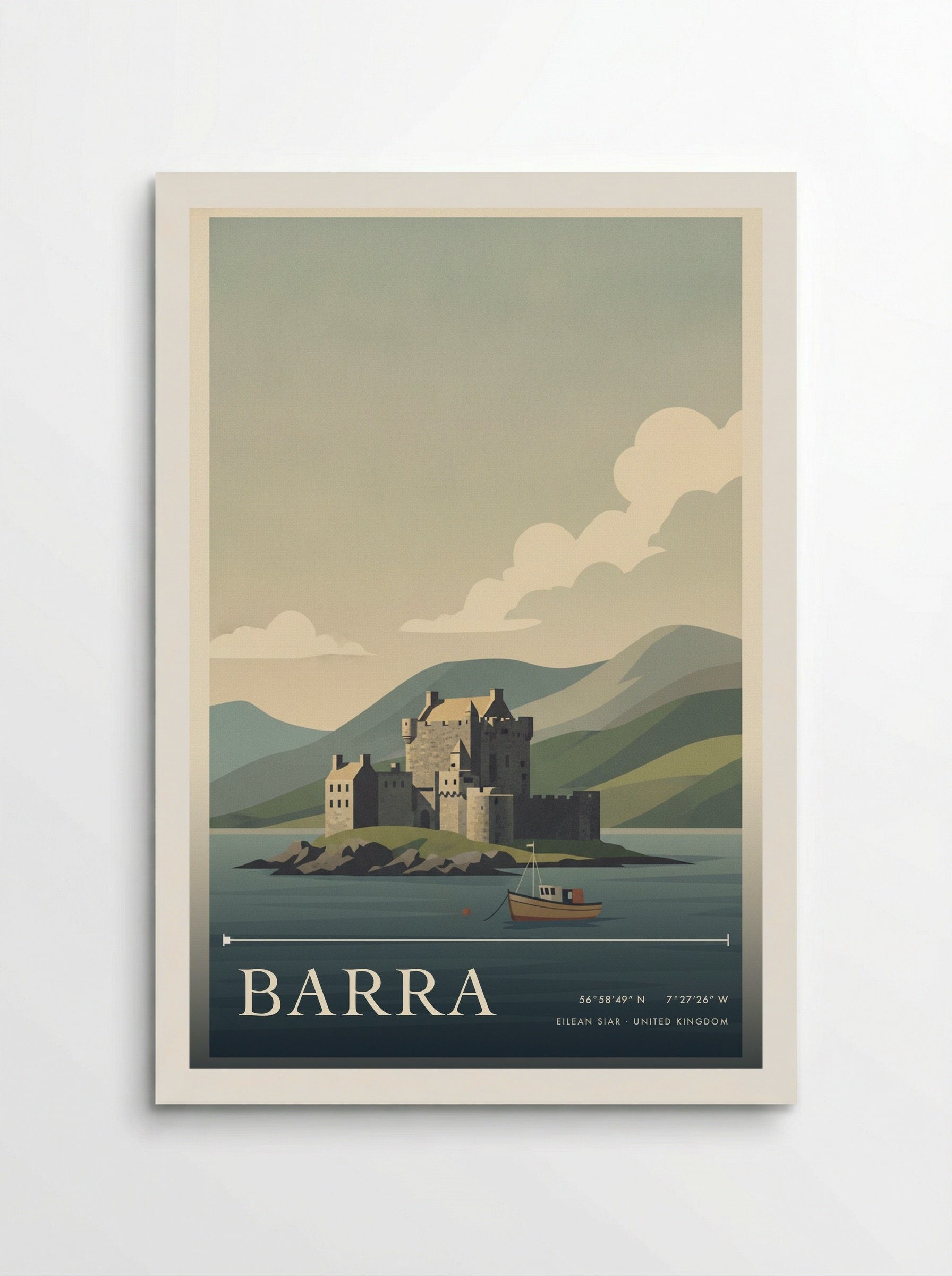 Barra Eilean Siar United Kingdom Travel Poster - Poster